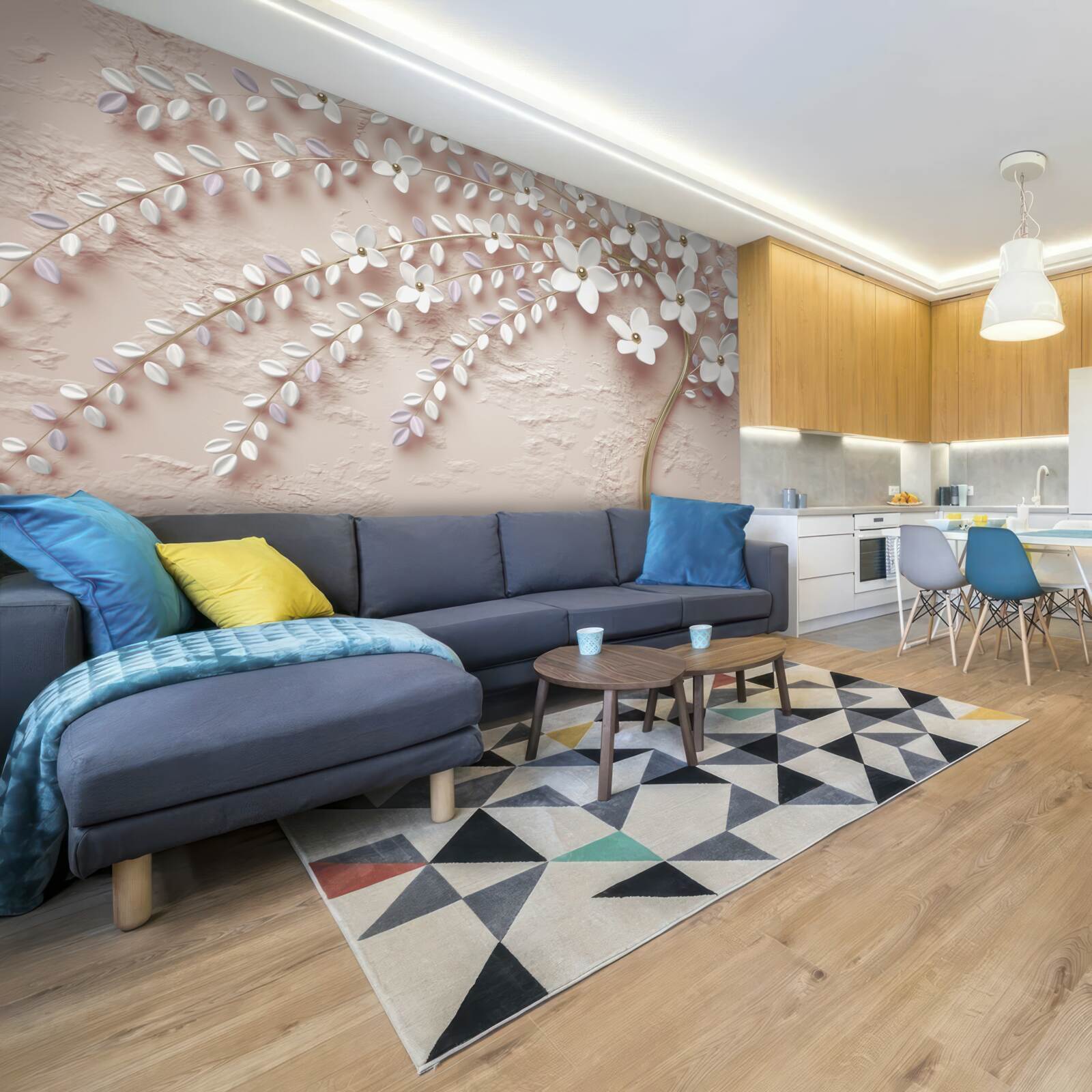 Фотошпалери квітуче дерево з дрібними квітами