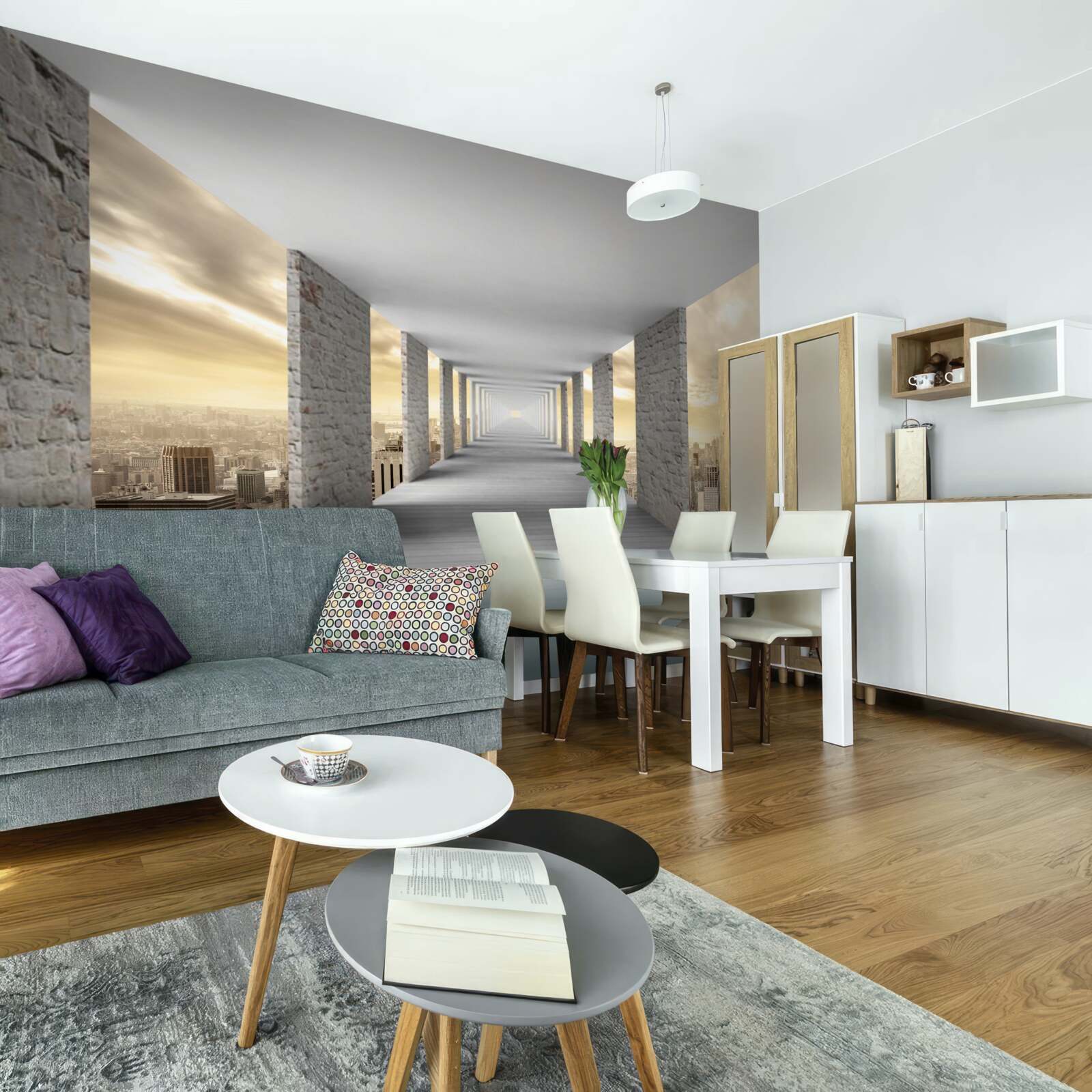 Фотошпалери 3-й тунель, що височіє над містом