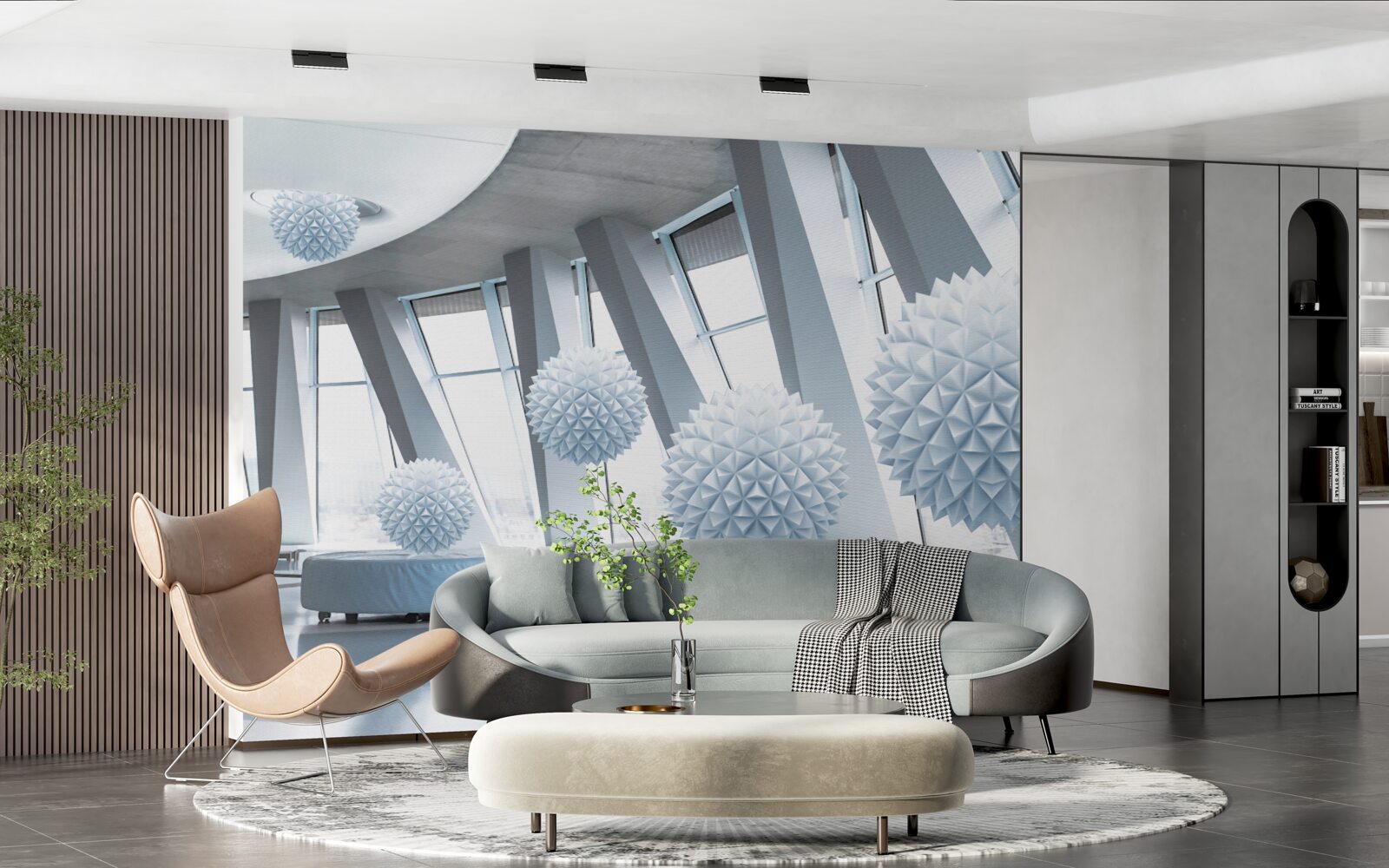 Фотошпалери кулі зникають у глибинах космосу