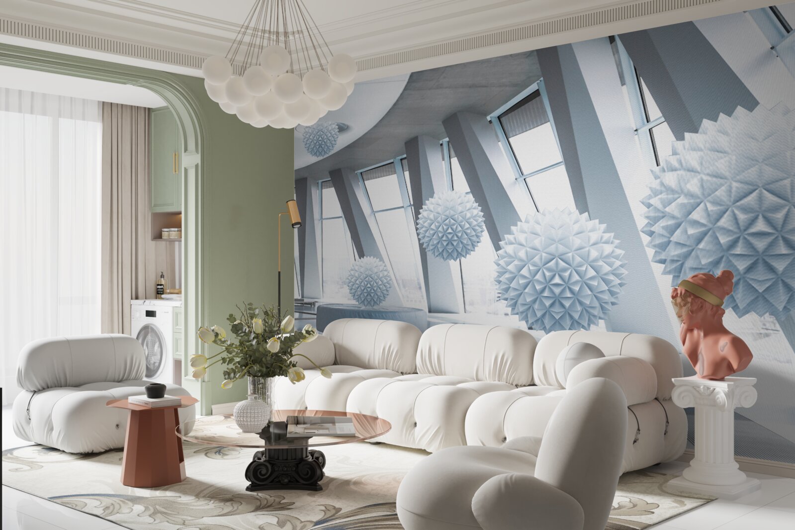 Фотошпалери кулі зникають у глибинах космосу