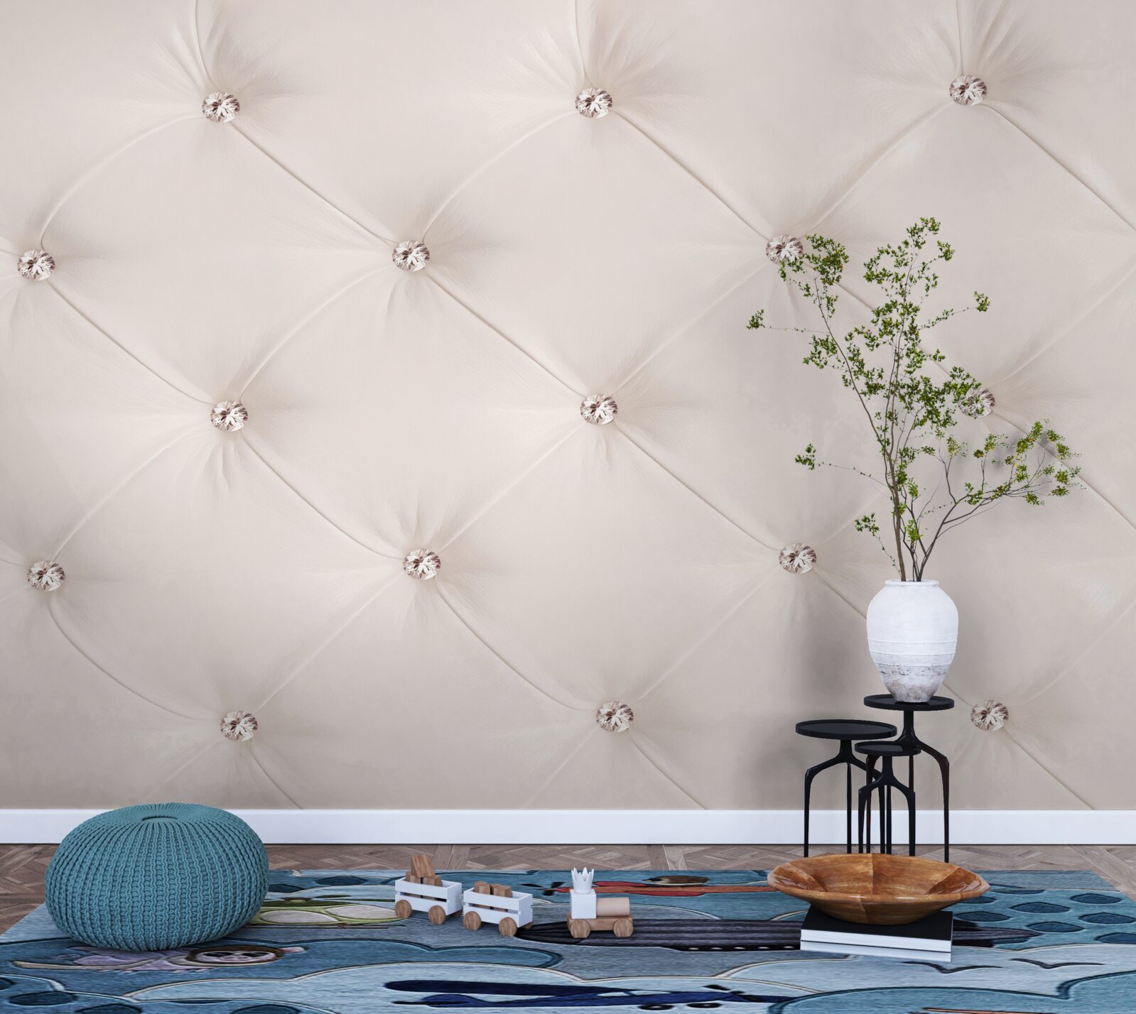 Фотошпалери перлинно-рожева екошкіра