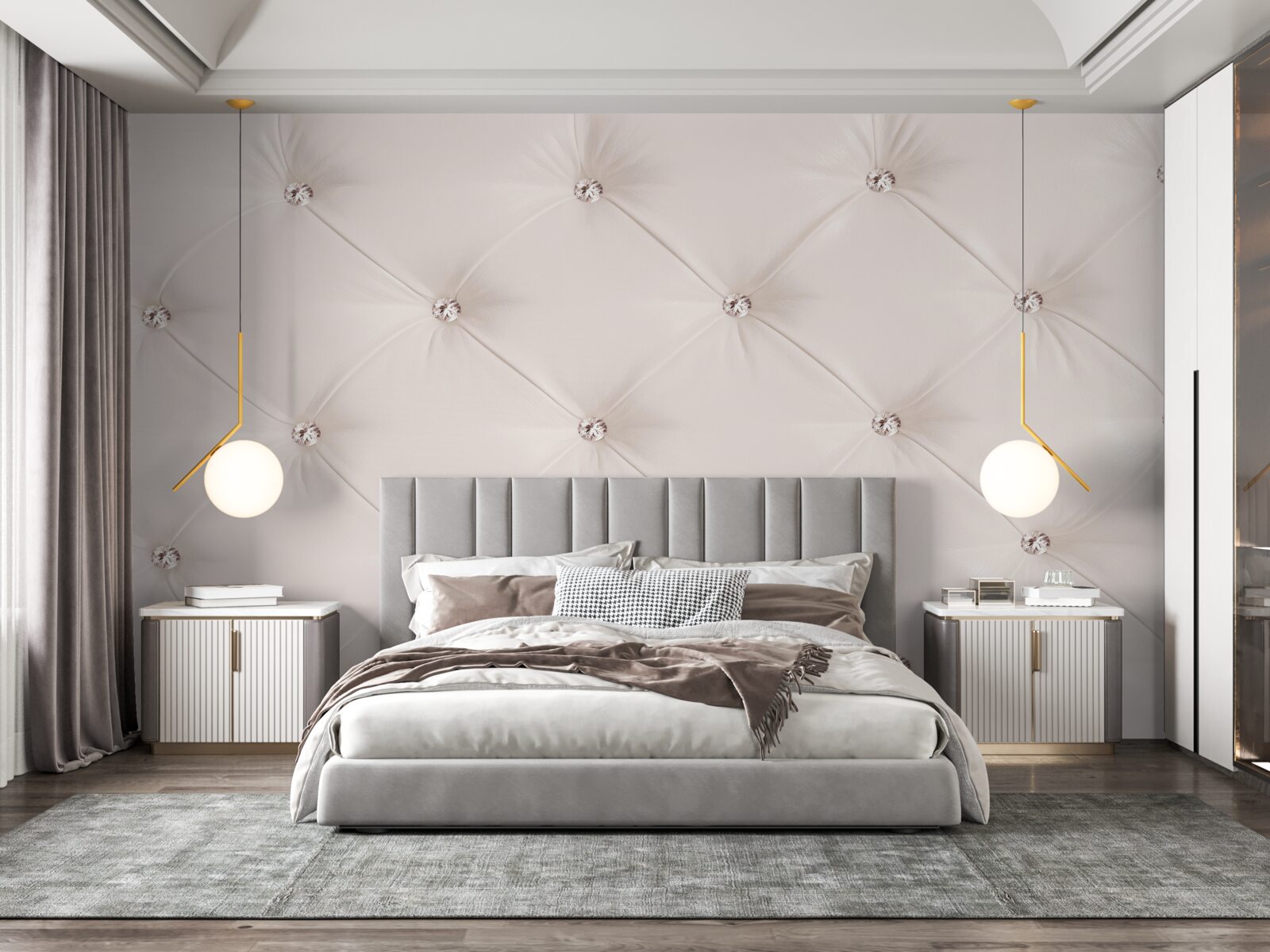 Фотошпалери перлинно-рожева екошкіра