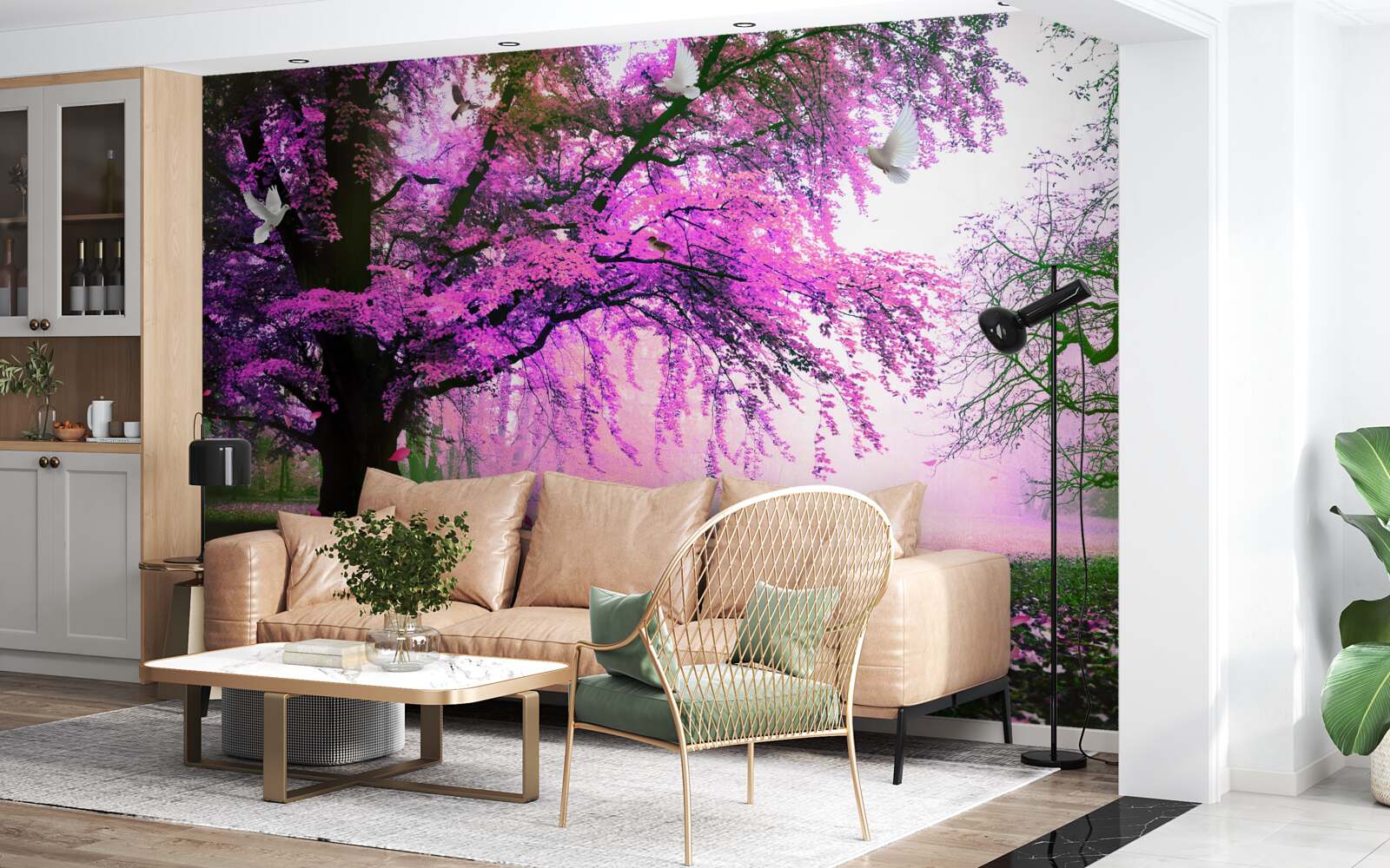 Фотошпалери заворожуючі відтінки вишневого цвіту