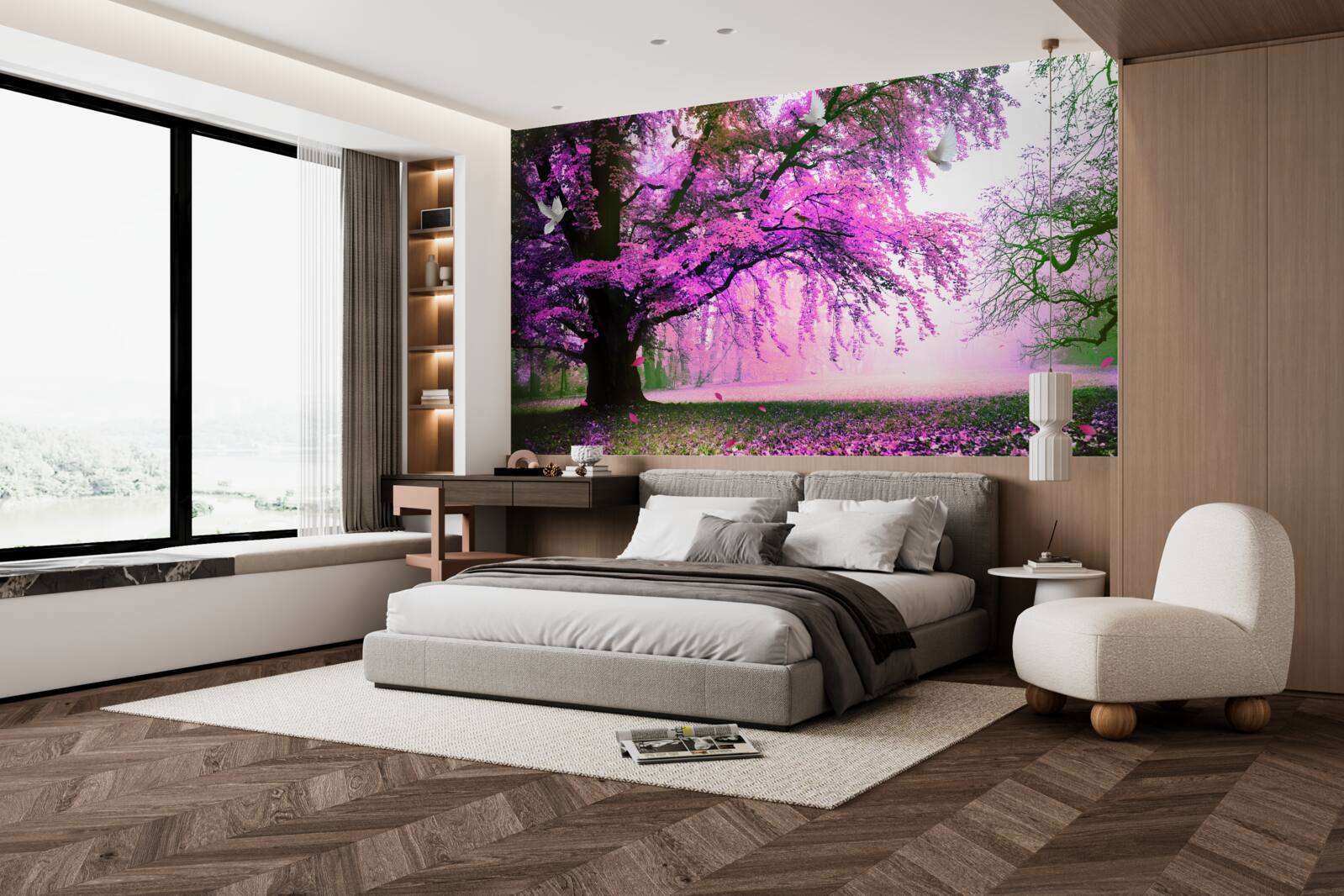 Фотошпалери заворожуючі відтінки вишневого цвіту