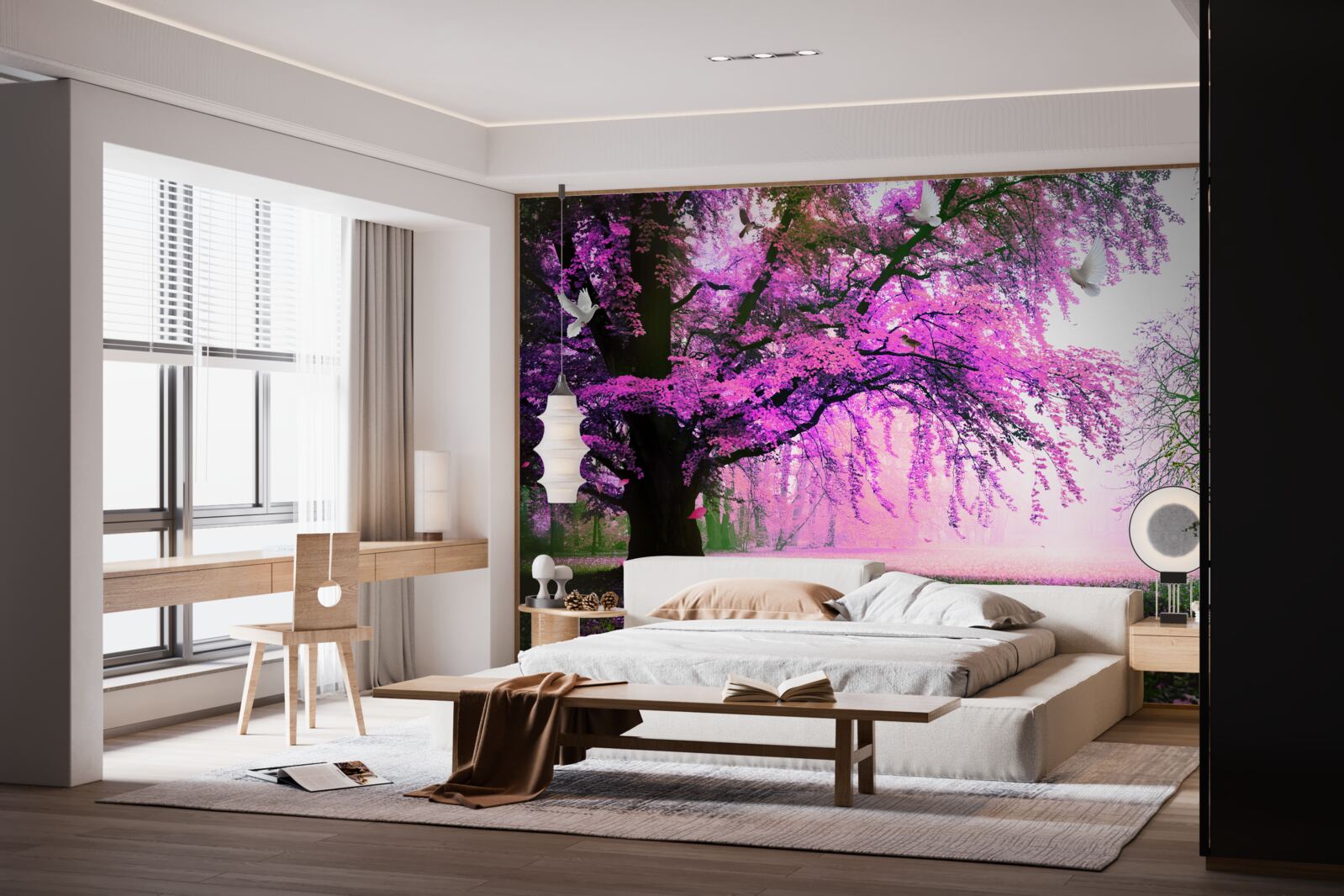 Фотошпалери заворожуючі відтінки вишневого цвіту