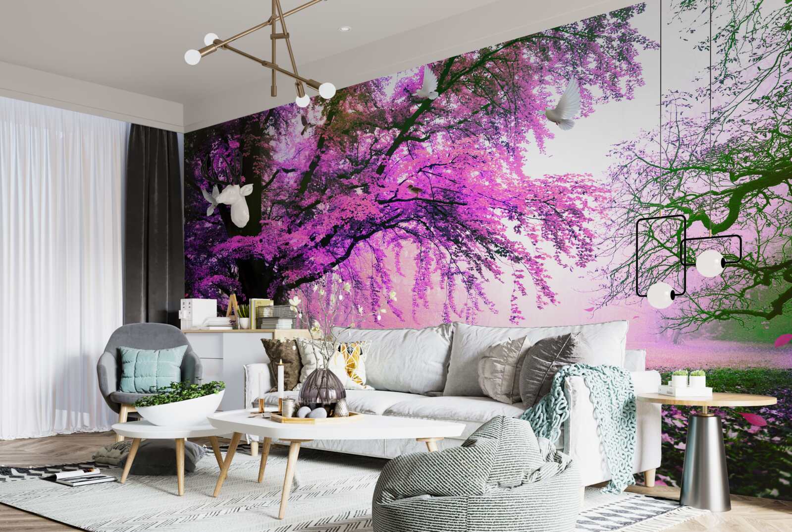 Фотошпалери заворожуючі відтінки вишневого цвіту