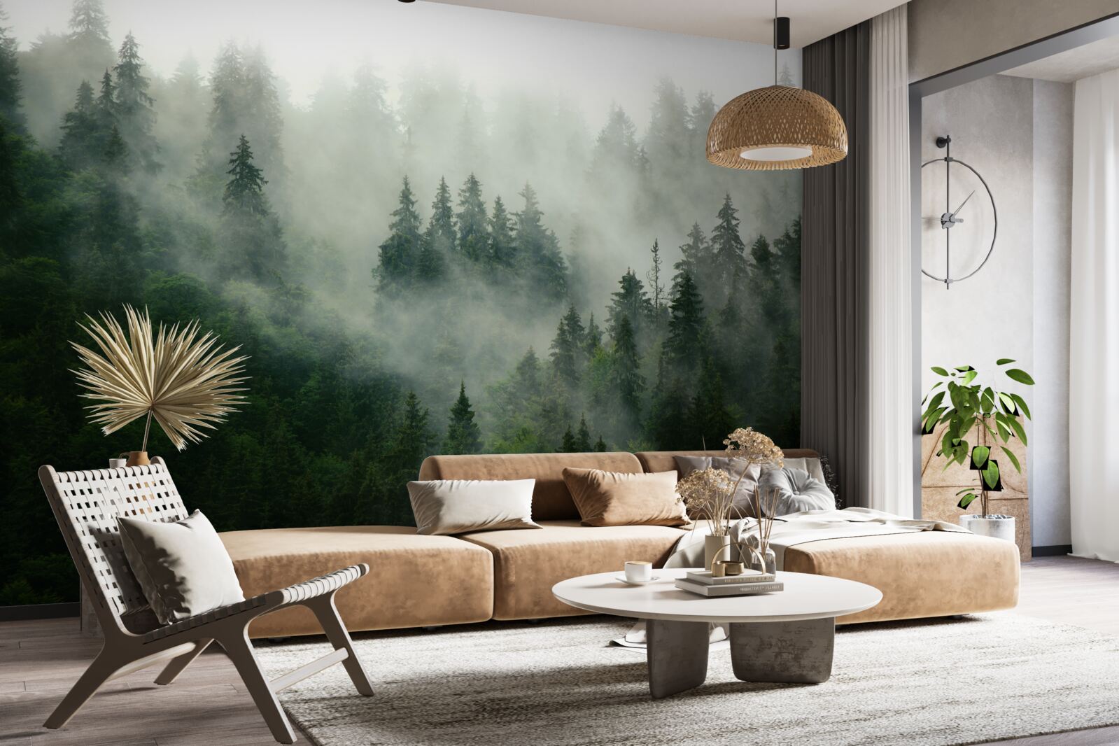 Фотошпалери темрява серед ялин і сосен