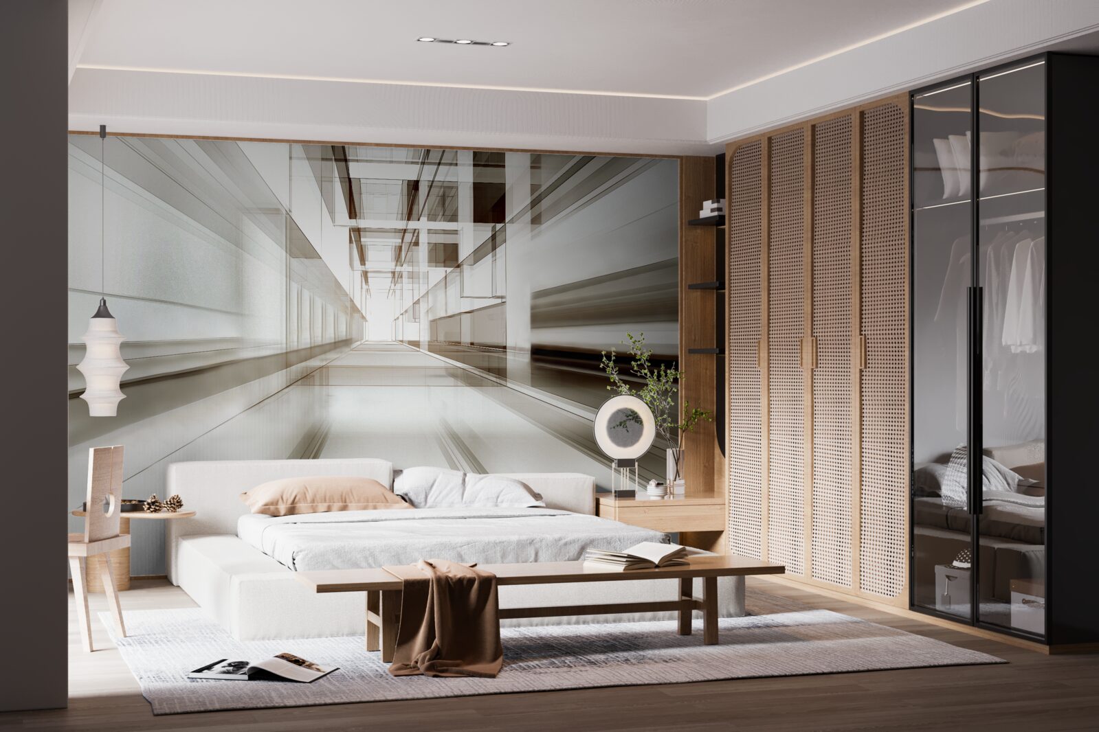 Фотошпалери у майбутньому є світло-сірий тунель