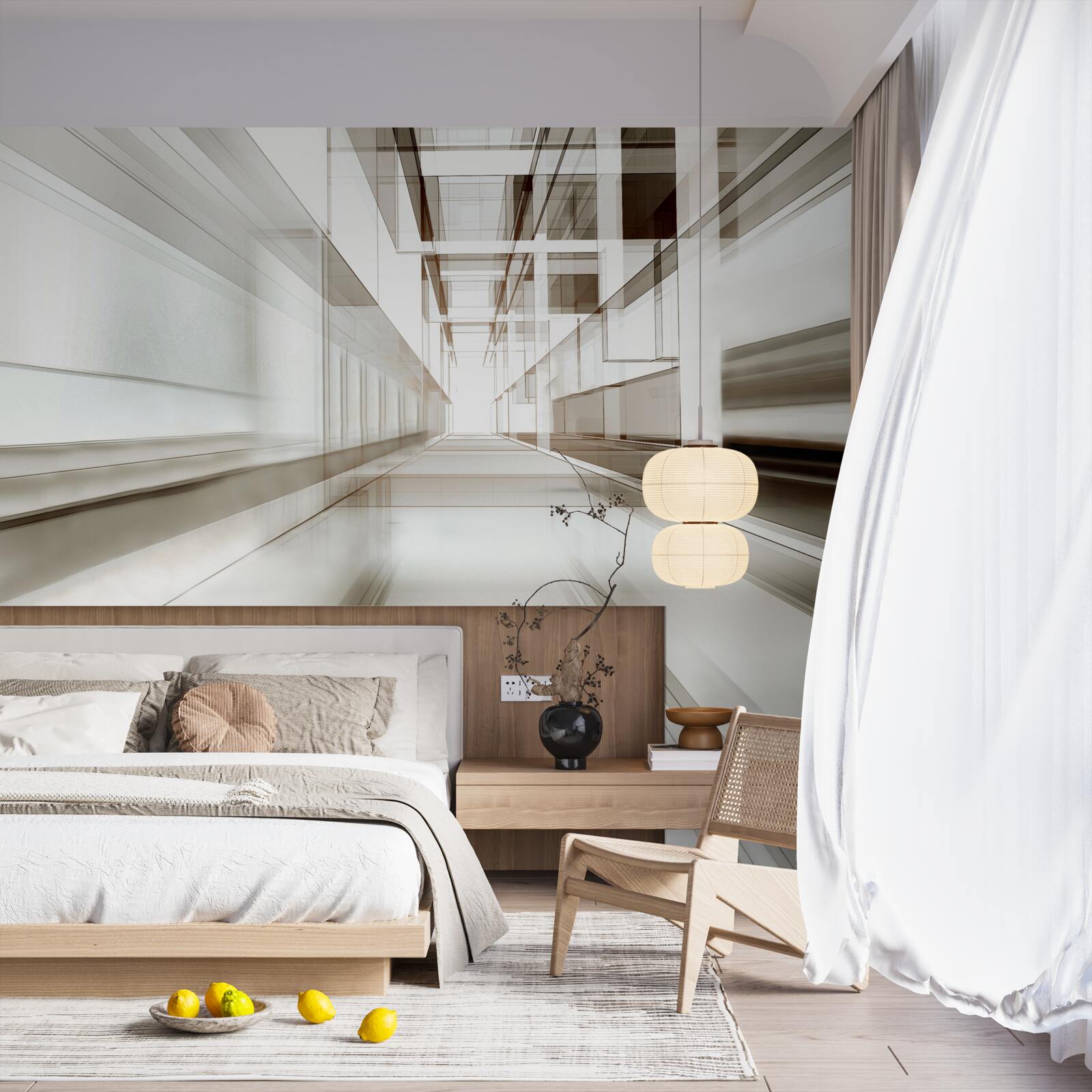 Фотошпалери у майбутньому є світло-сірий тунель