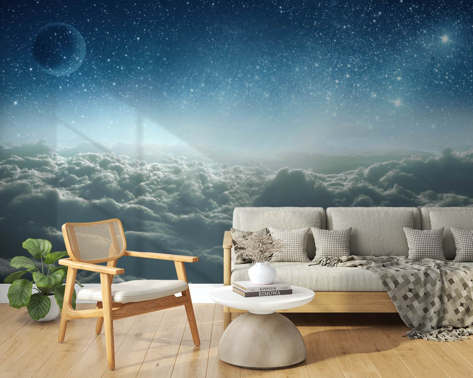 Фотошпалери чарівна хмарна велич зоряної ночі