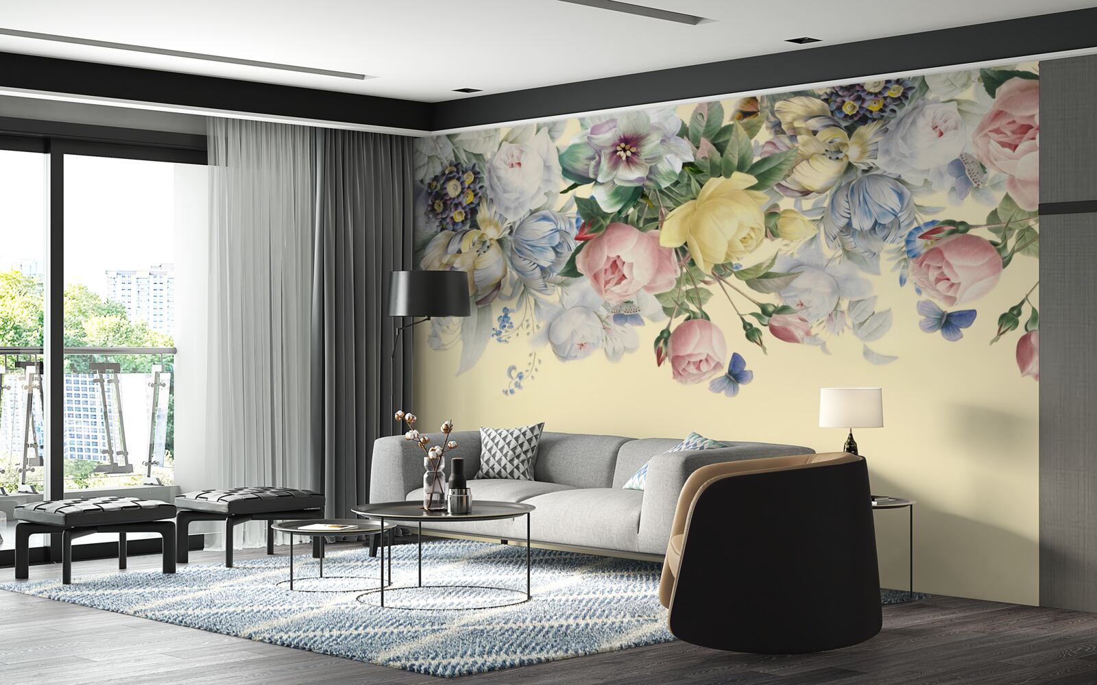 Фотошпалери ніжні відтінки різних кольорів