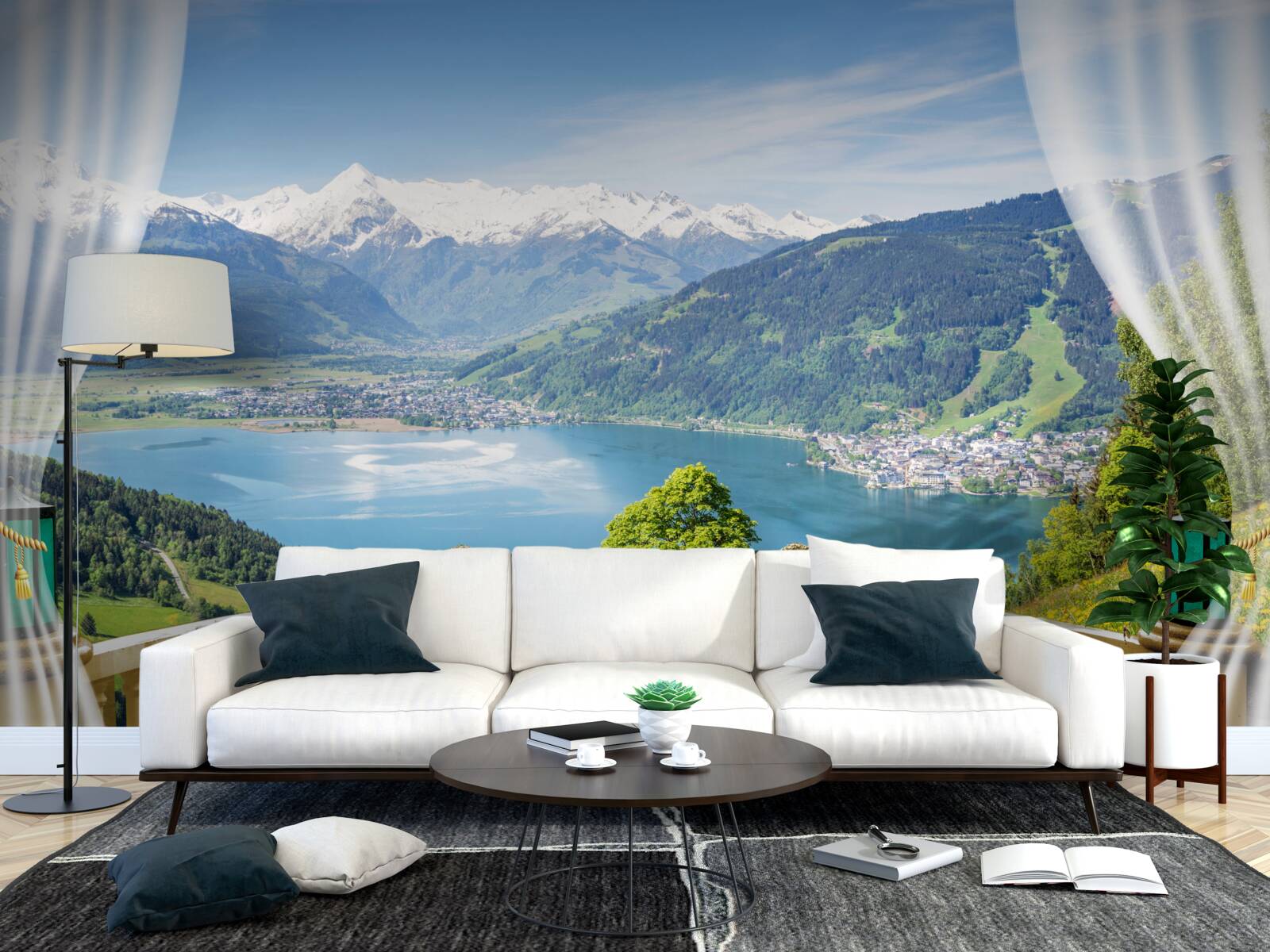 Фотошпалери зручний балкон з чудовою панорамою