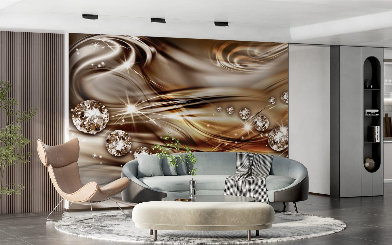 Фотошпалери золоті прикраси та дорогоцінне каміння