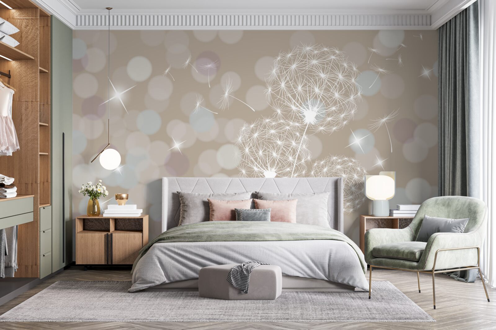 Фотошпалери пелюстка кульбаби, легка, як пір'їнка