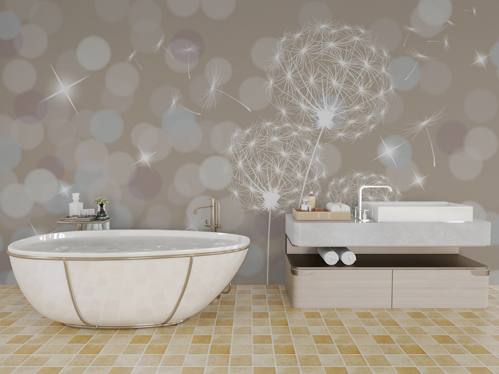 Фотошпалери пелюстка кульбаби, легка, як пір'їнка