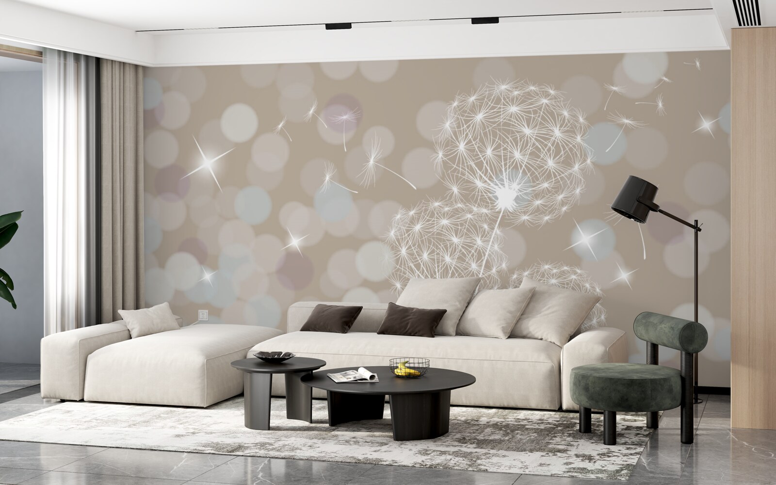 Фотошпалери пелюстка кульбаби, легка, як пір'їнка