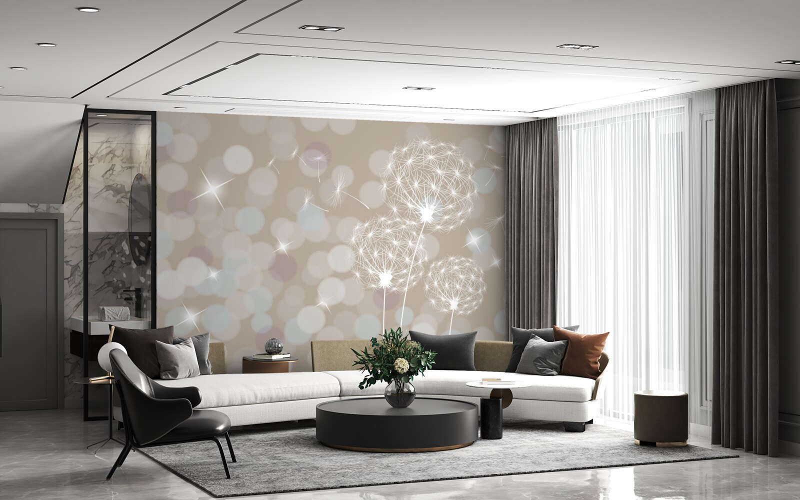 Фотошпалери пелюстка кульбаби, легка, як пір'їнка