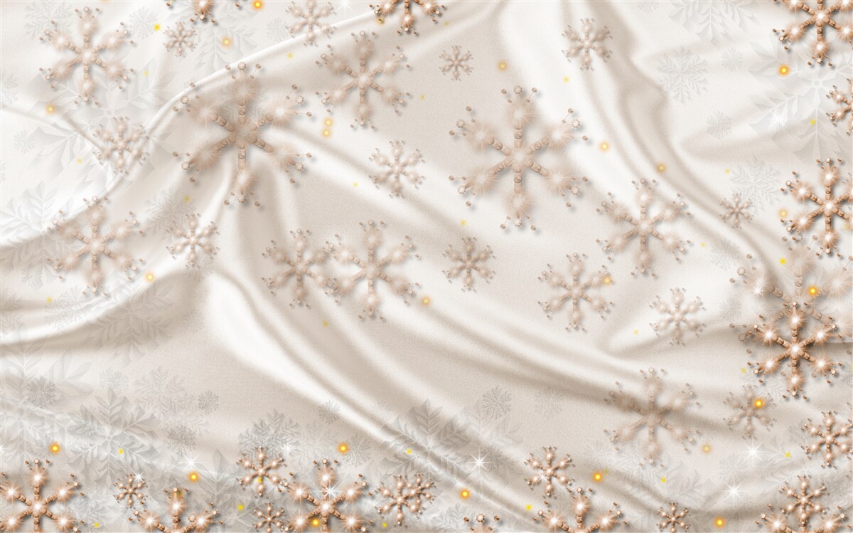 Фотошпалери чудові сніжинки на шовку, що світиться