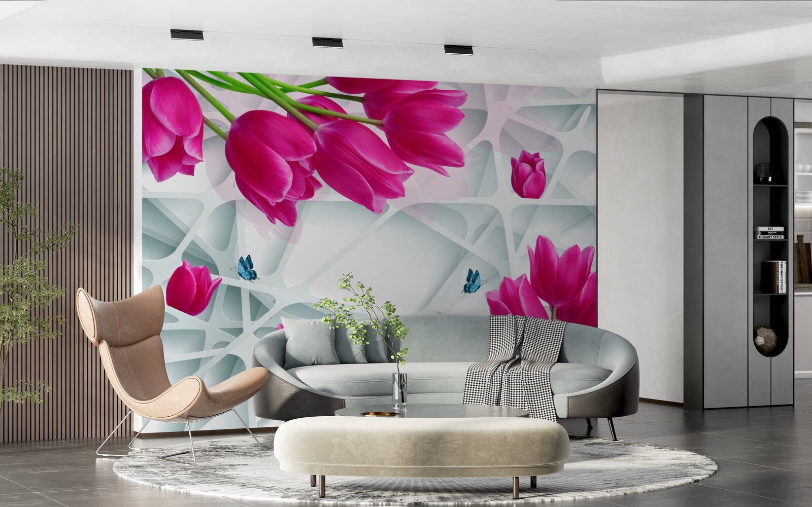 Фотошпалери чудові бутони рожевих тюльпанів