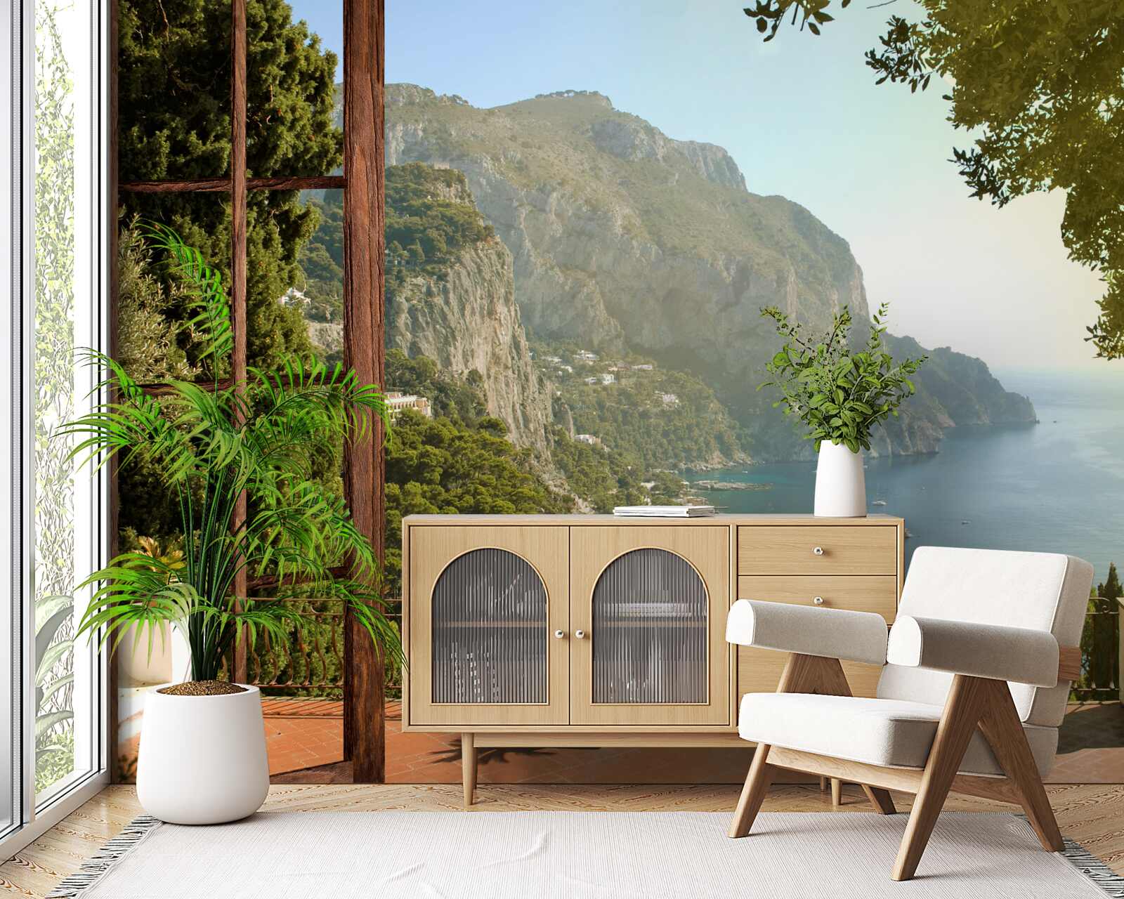 Фотошпалери Вид на море і гори прямо з балкона