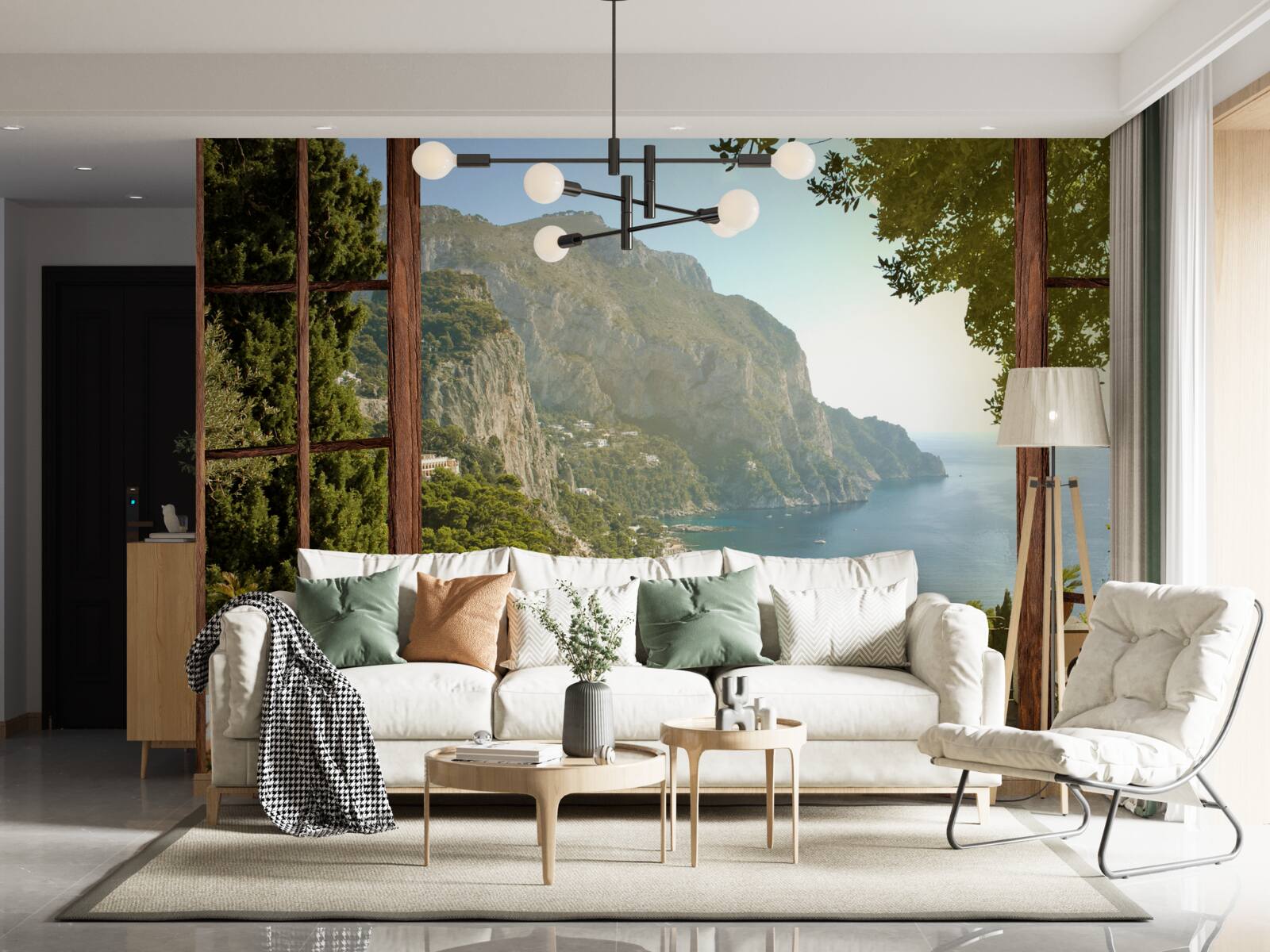 Фотошпалери Вид на море і гори прямо з балкона