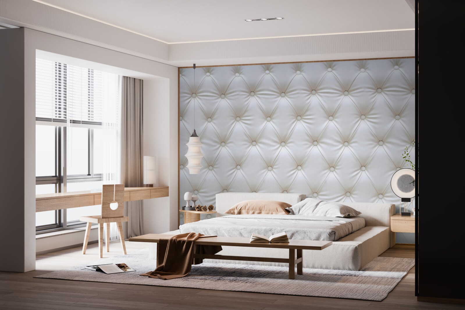 Фотошпалери текстура оббивки, декорована кристалами