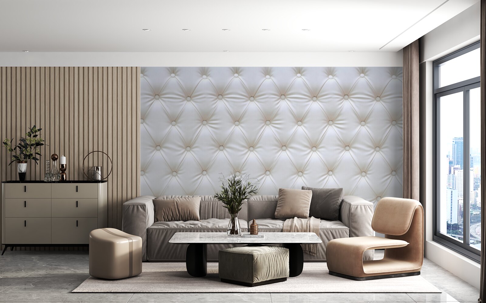 Фотошпалери текстура оббивки, декорована кристалами