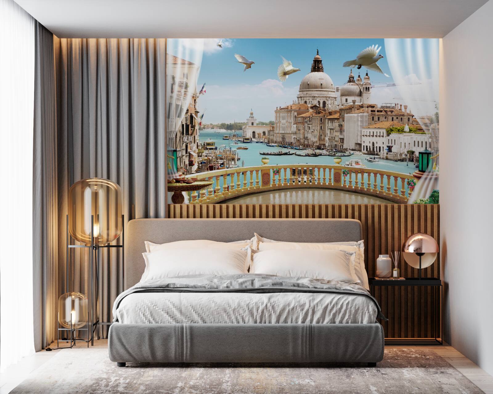 Фотошпалери з балкона відкривається чудова панорама Венеції