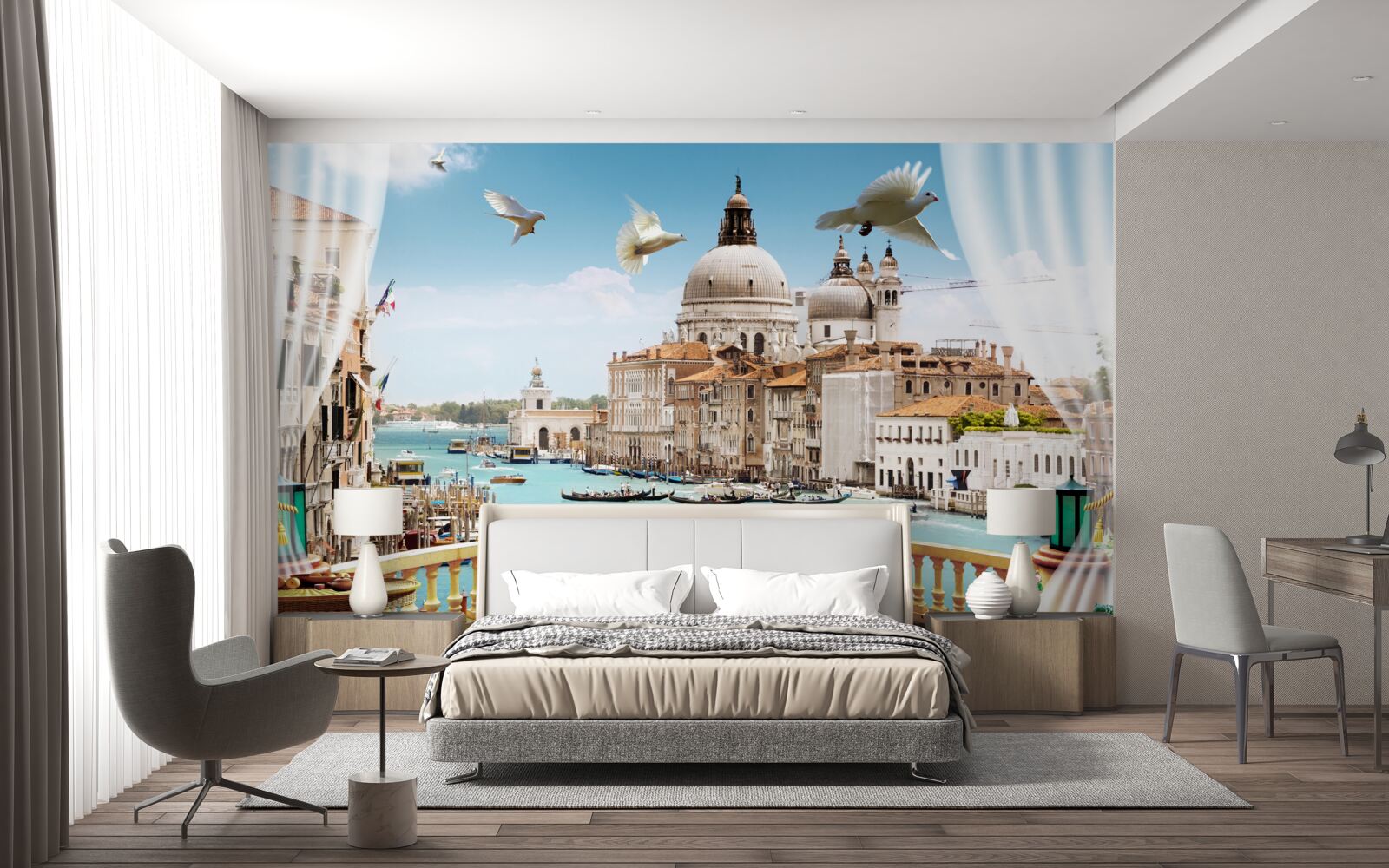 Фотошпалери з балкона відкривається чудова панорама Венеції