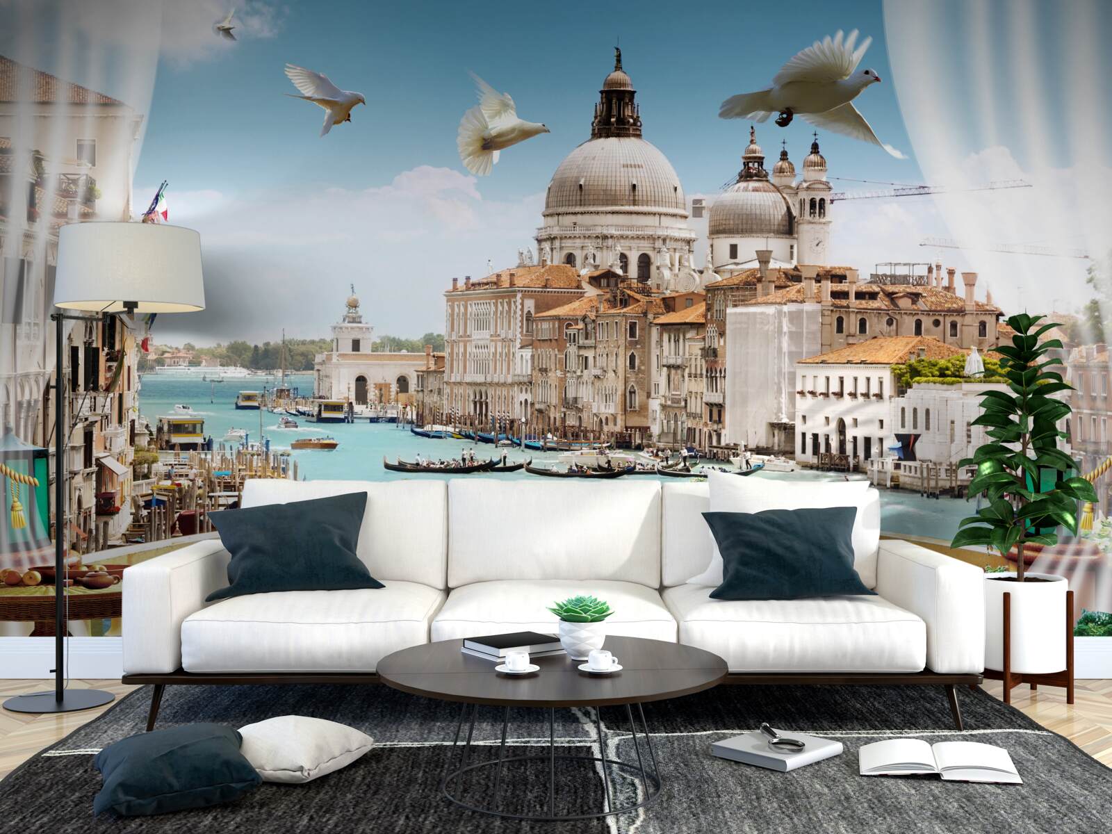 Фотошпалери з балкона відкривається чудова панорама Венеції