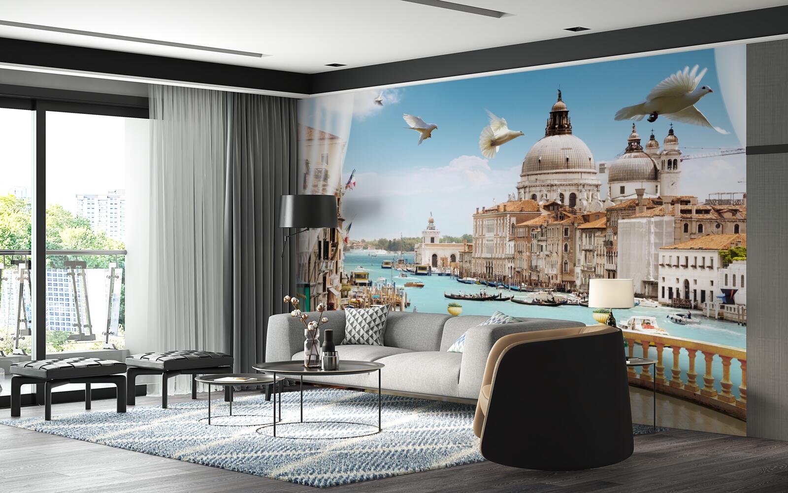 Фотошпалери з балкона відкривається чудова панорама Венеції