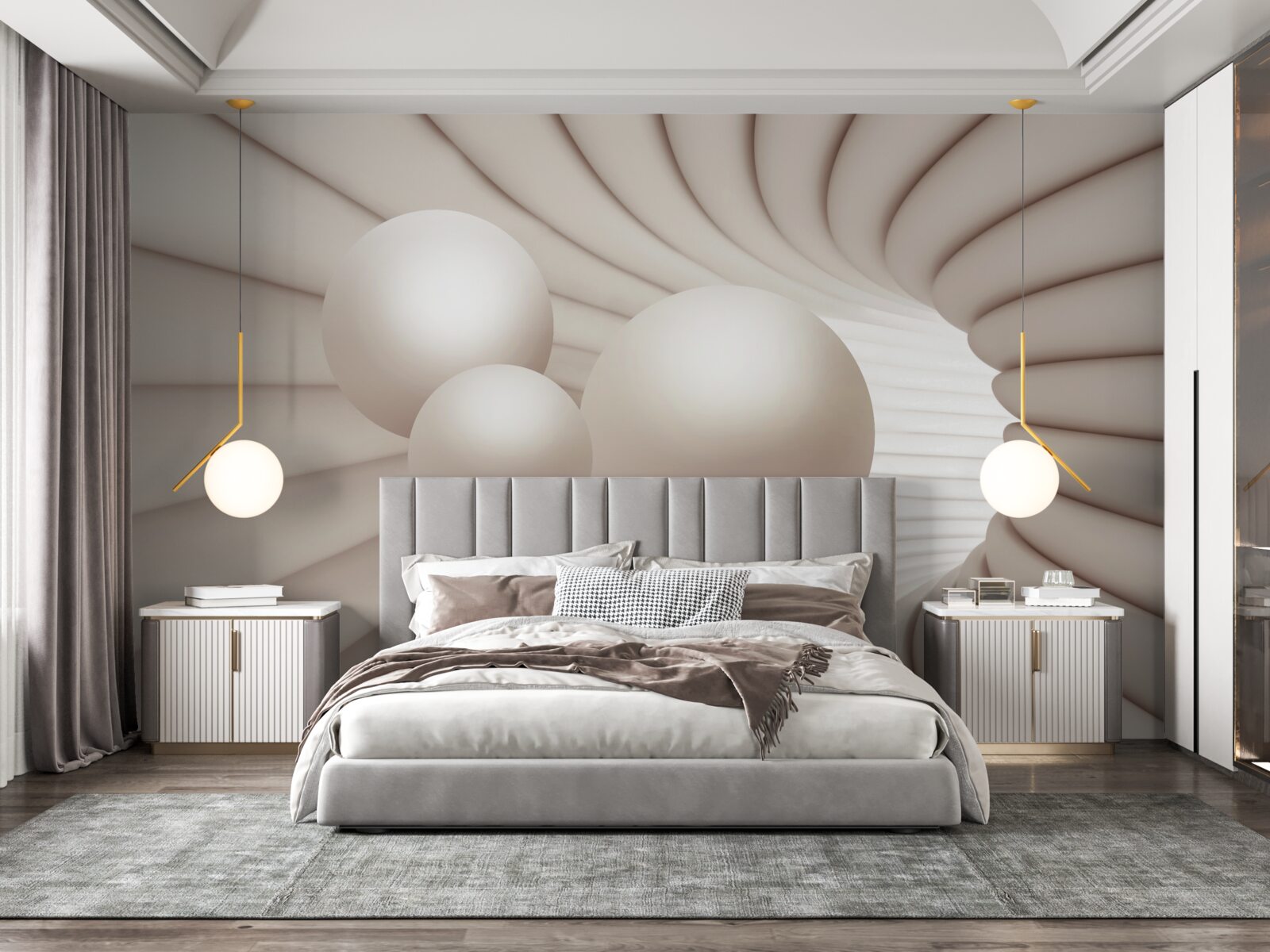 Фотошпалери три перлини влітають у прохід