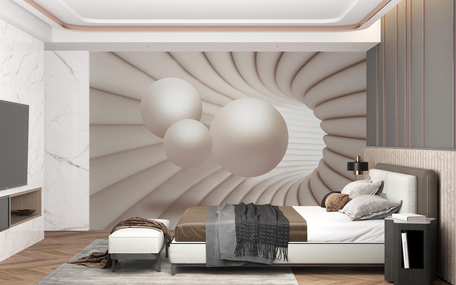 Фотошпалери три перлини влітають у прохід