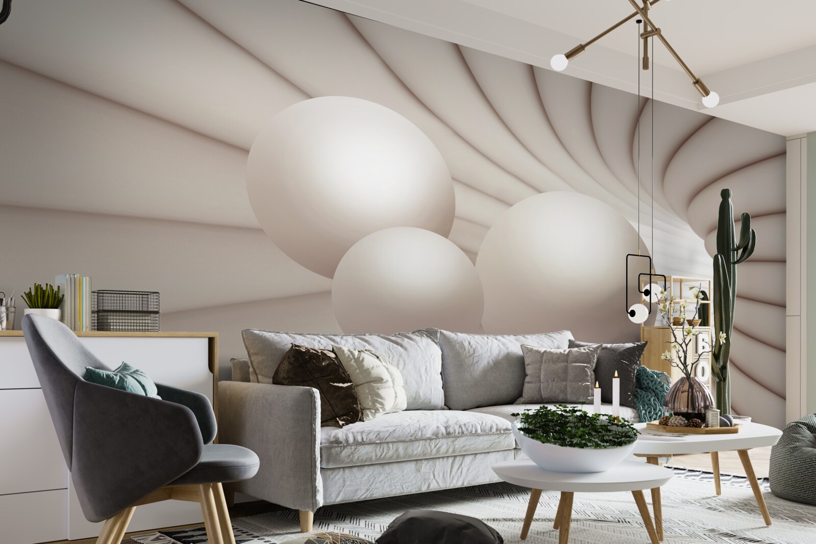 Фотошпалери три перлини влітають у прохід