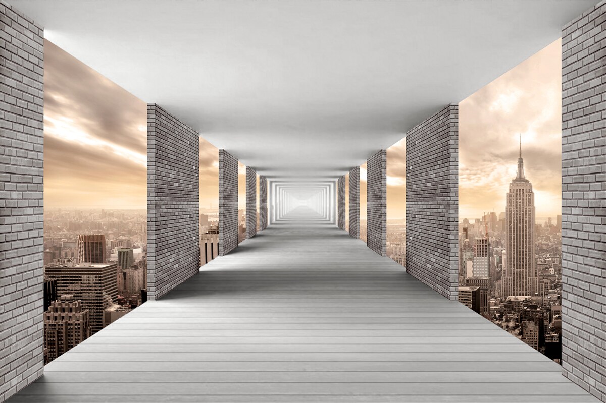 Фотошпалери підземний перехід під міським шумом і суєтою