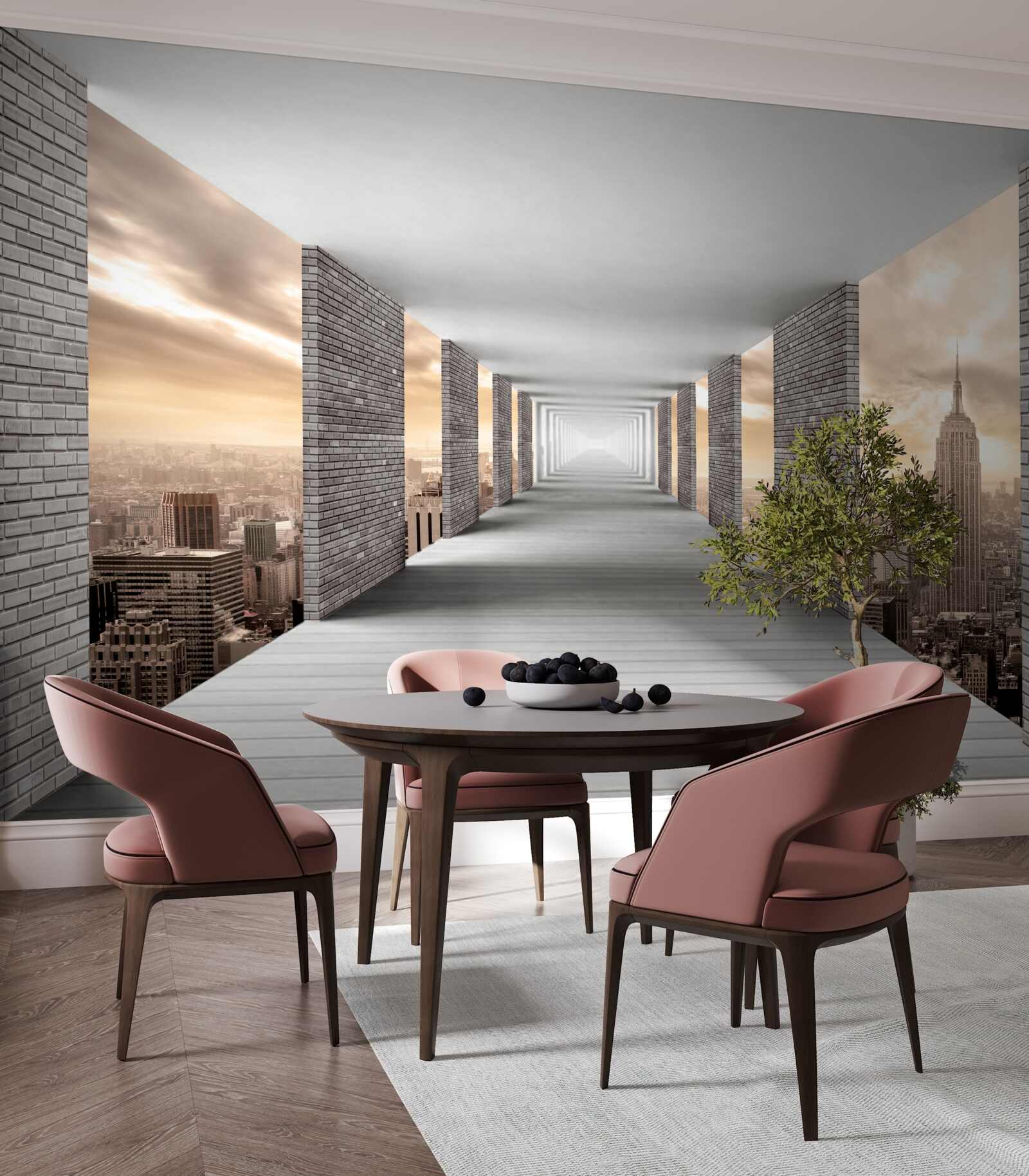 Фотошпалери підземний перехід під міським шумом і суєтою