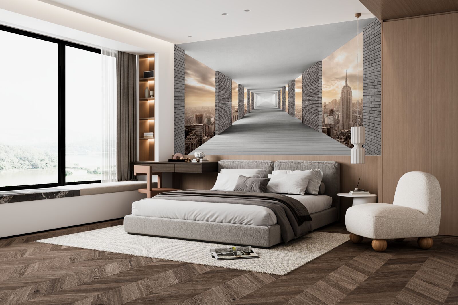 Фотошпалери підземний перехід під міським шумом і суєтою