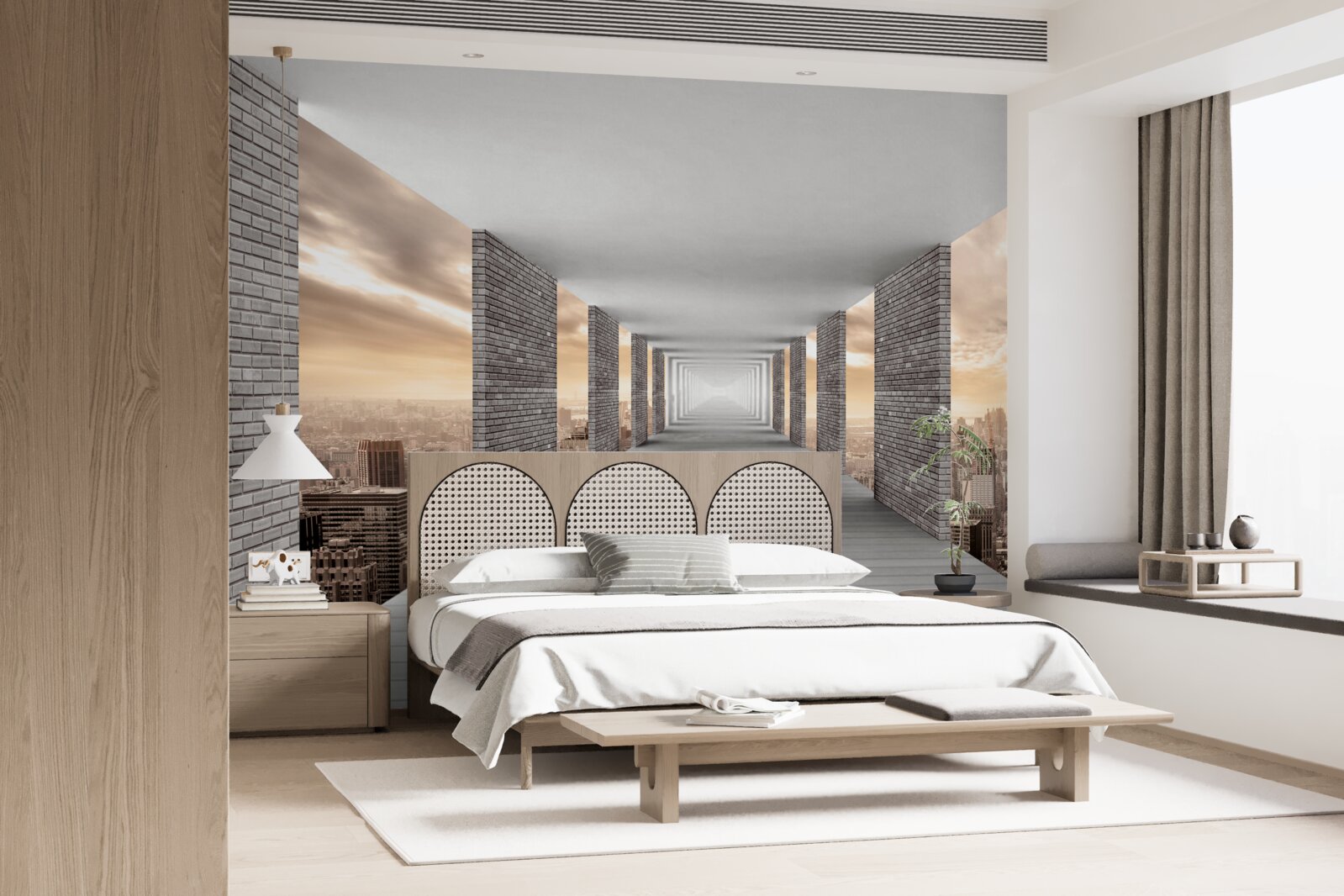 Фотошпалери підземний перехід під міським шумом і суєтою