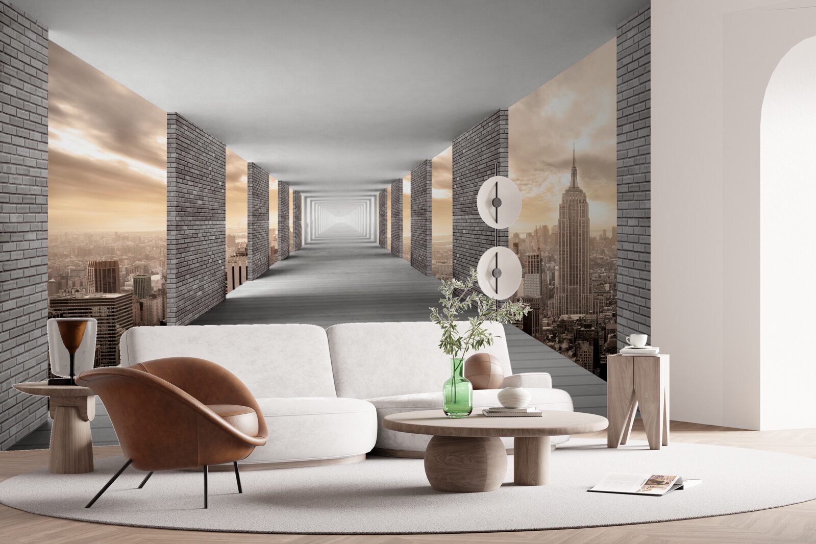 Фотошпалери підземний перехід під міським шумом і суєтою