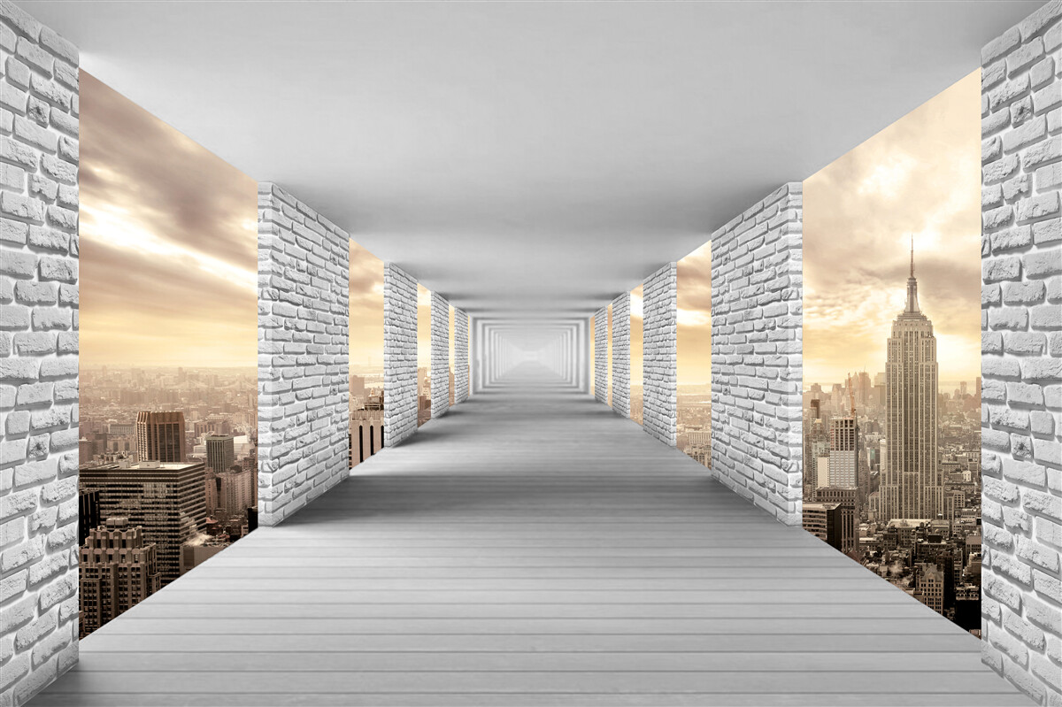 Фотошпалери 3d прогулянка містом