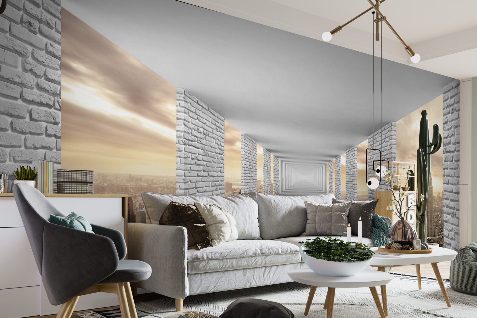 Фотошпалери 3d прогулянка містом