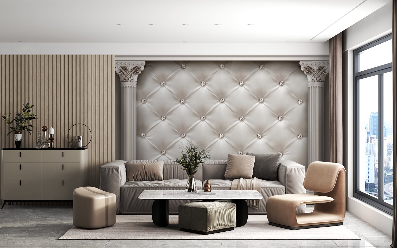 Фотошпалери закруглені та декоративні поверхні