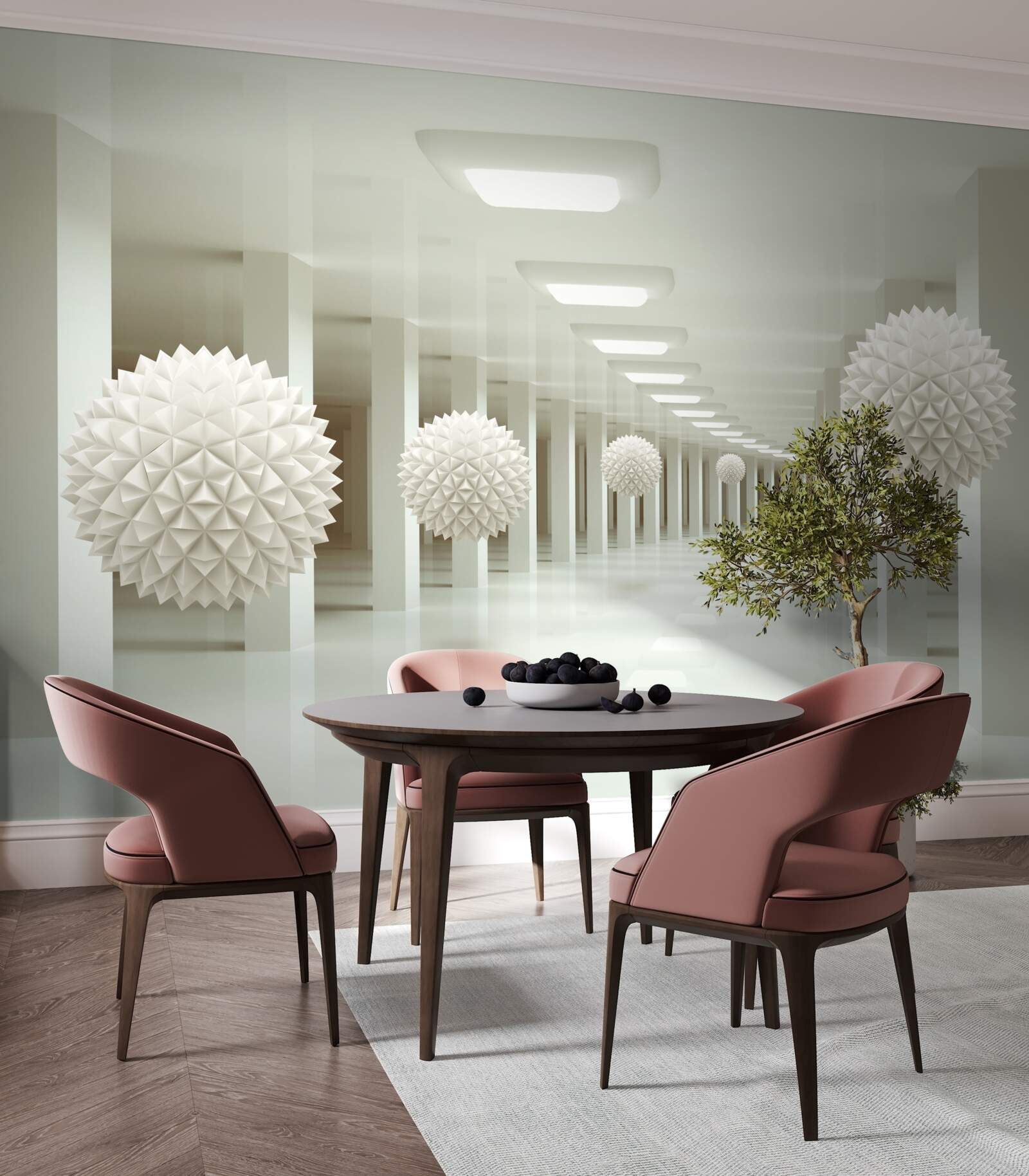 Фотошпалери перспектива колони та кулі