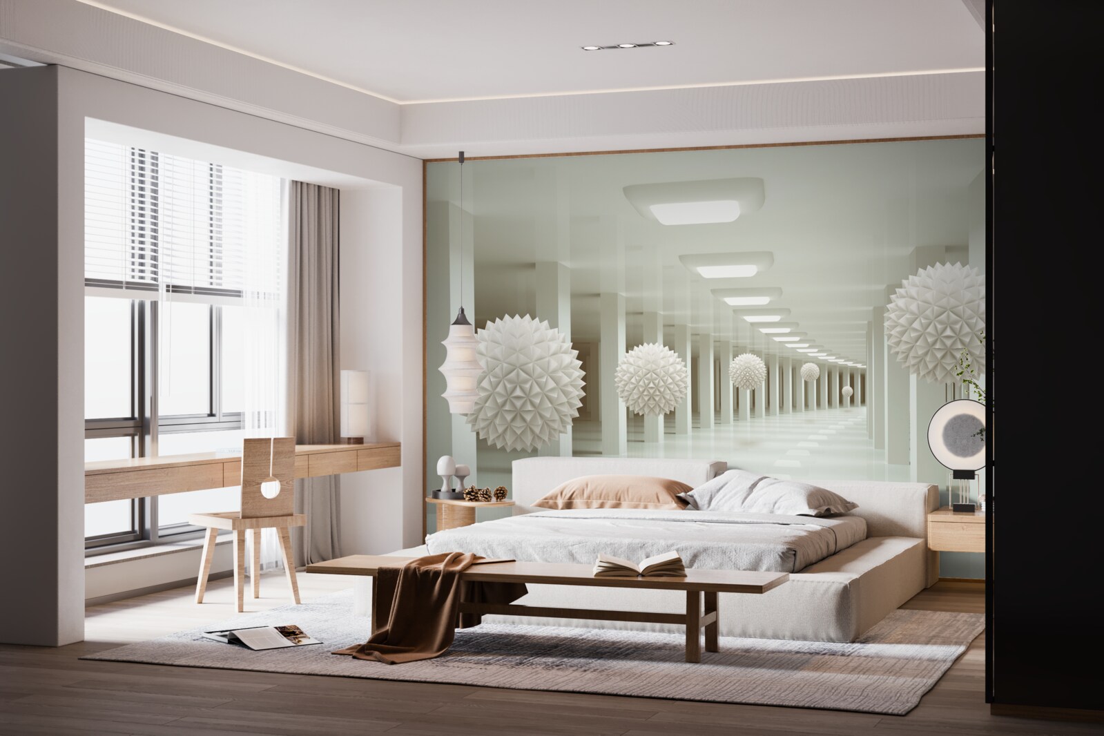 Фотошпалери перспектива колони та кулі