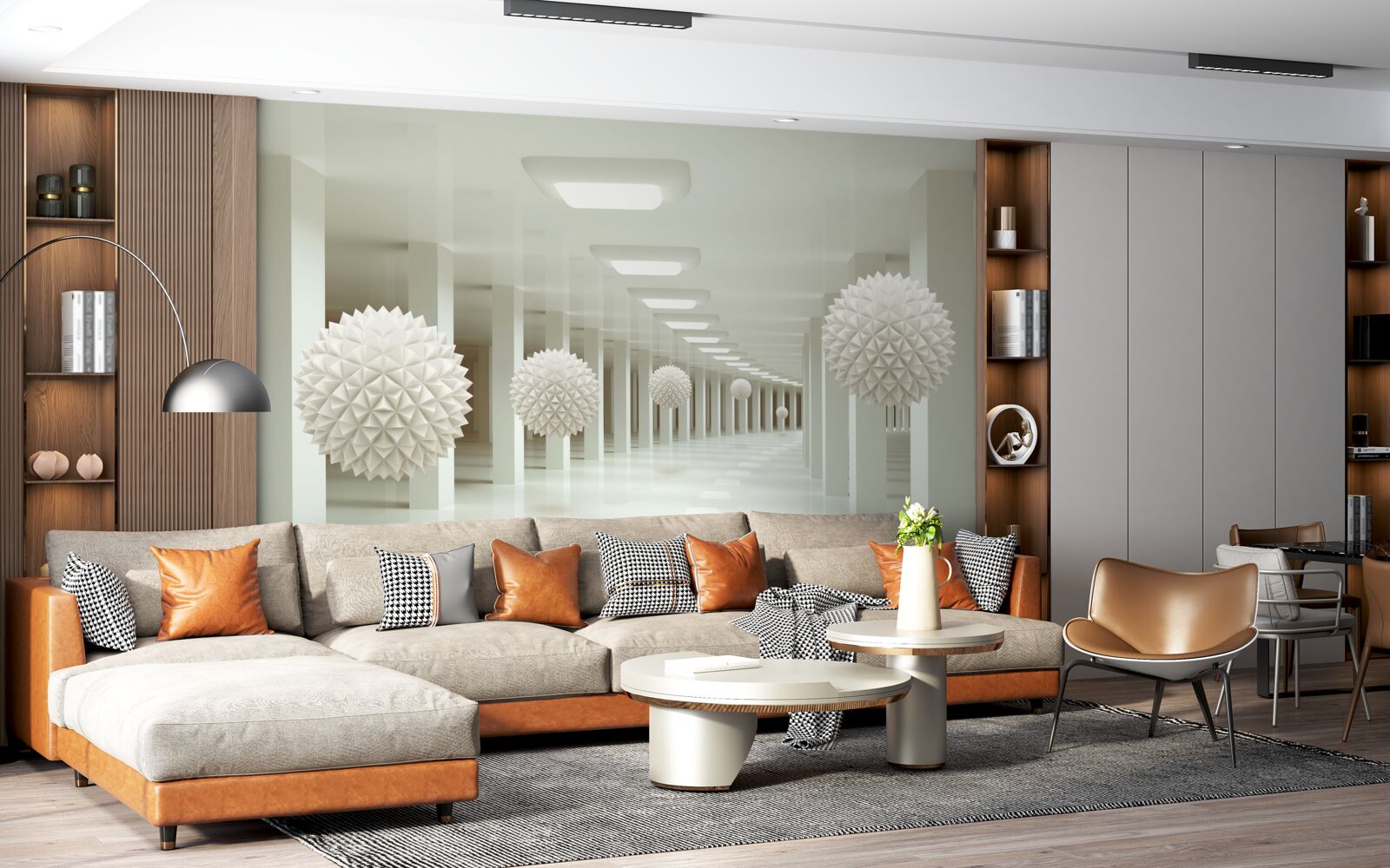 Фотошпалери перспектива колони та кулі