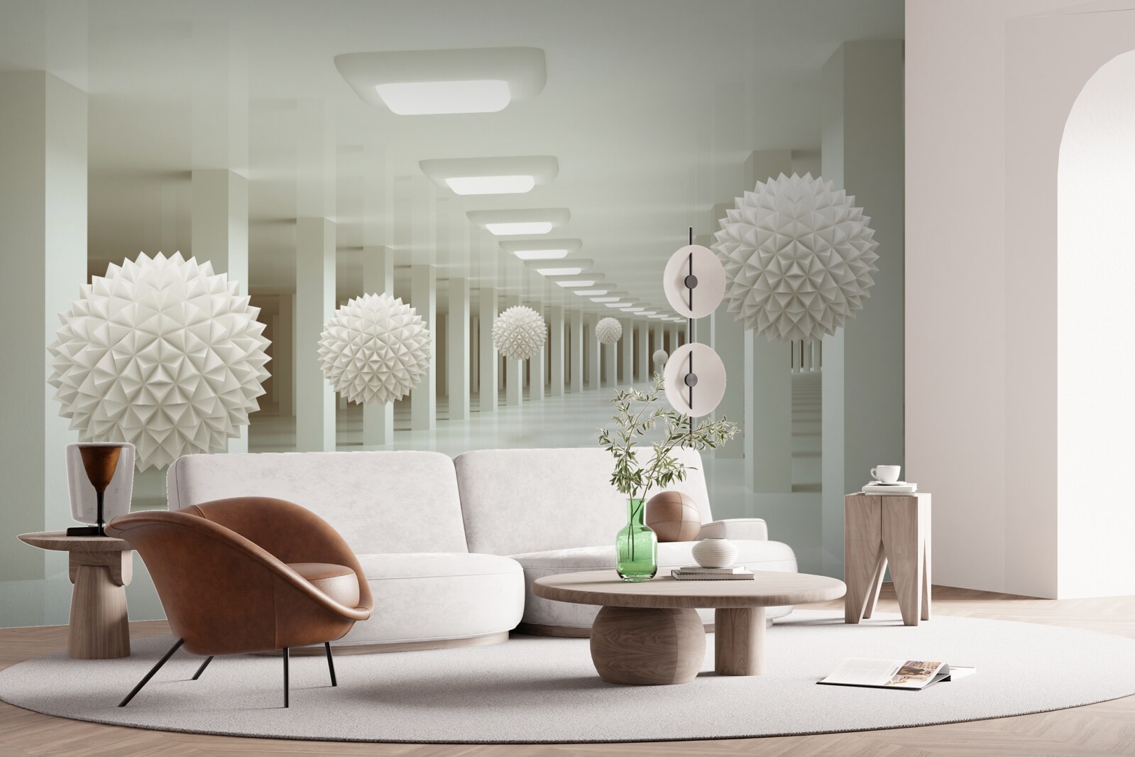 Фотошпалери перспектива колони та кулі