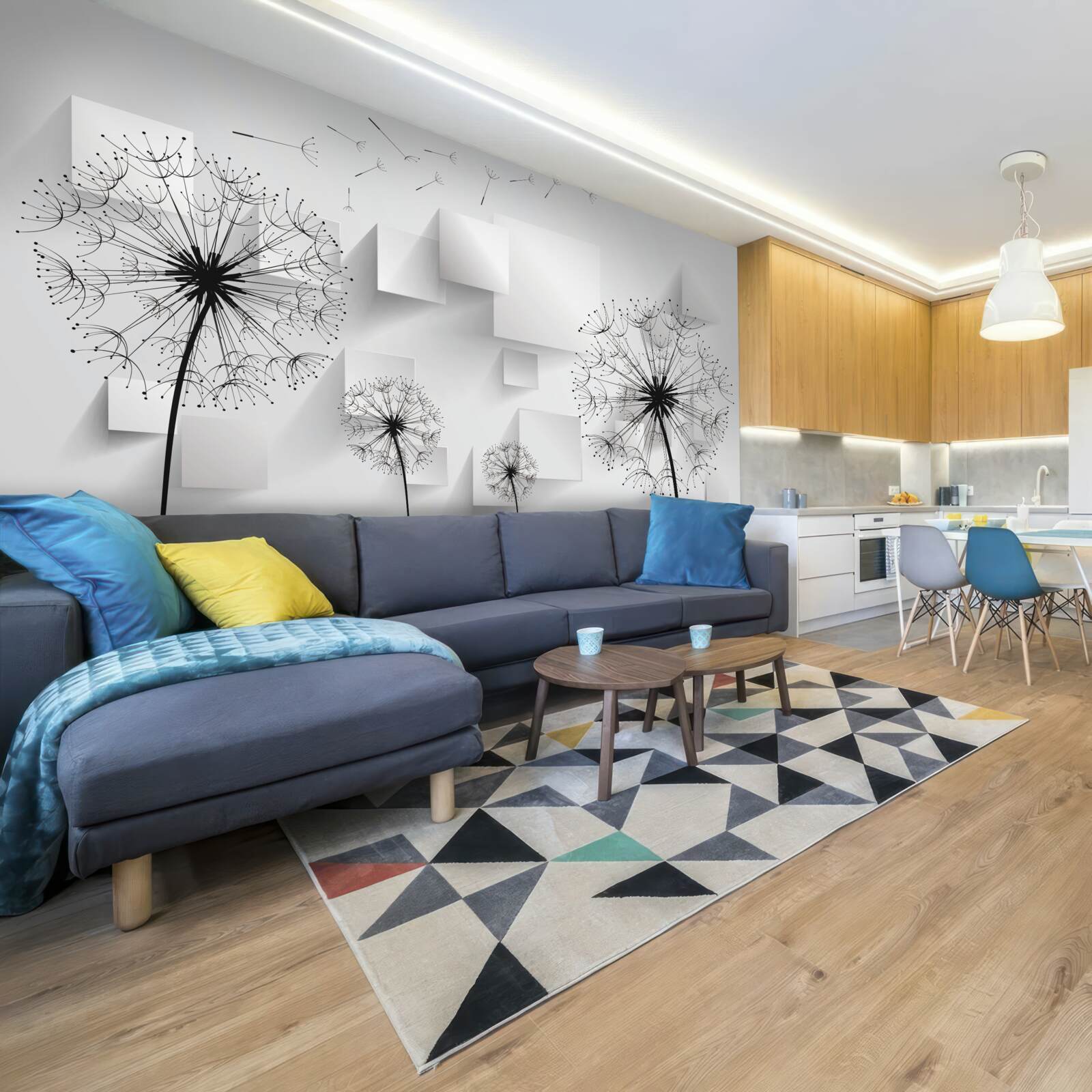 Фотошпалери м'який політ квітів кульбаби