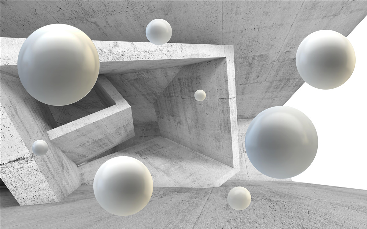 Фотошпалери тунельні та сферичні об'єкти геометричної форми