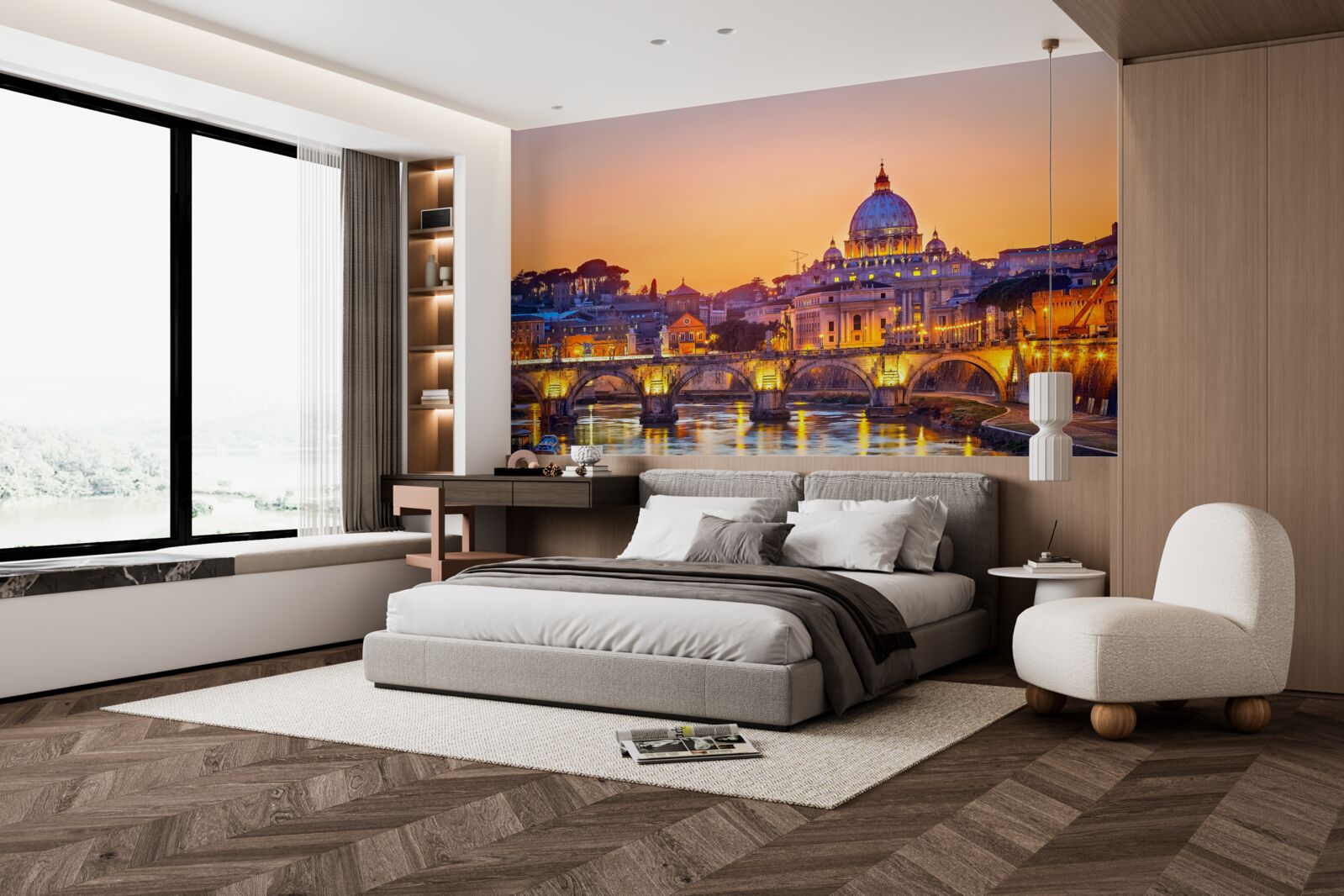 Фотошпалери вид на собор ромео у вечірніх вогнях