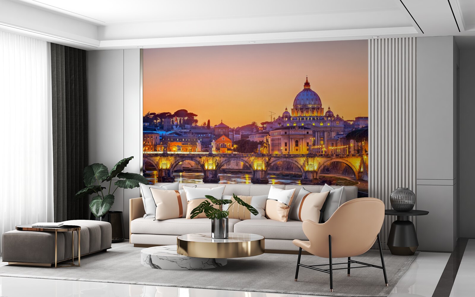 Фотошпалери вид на собор ромео у вечірніх вогнях